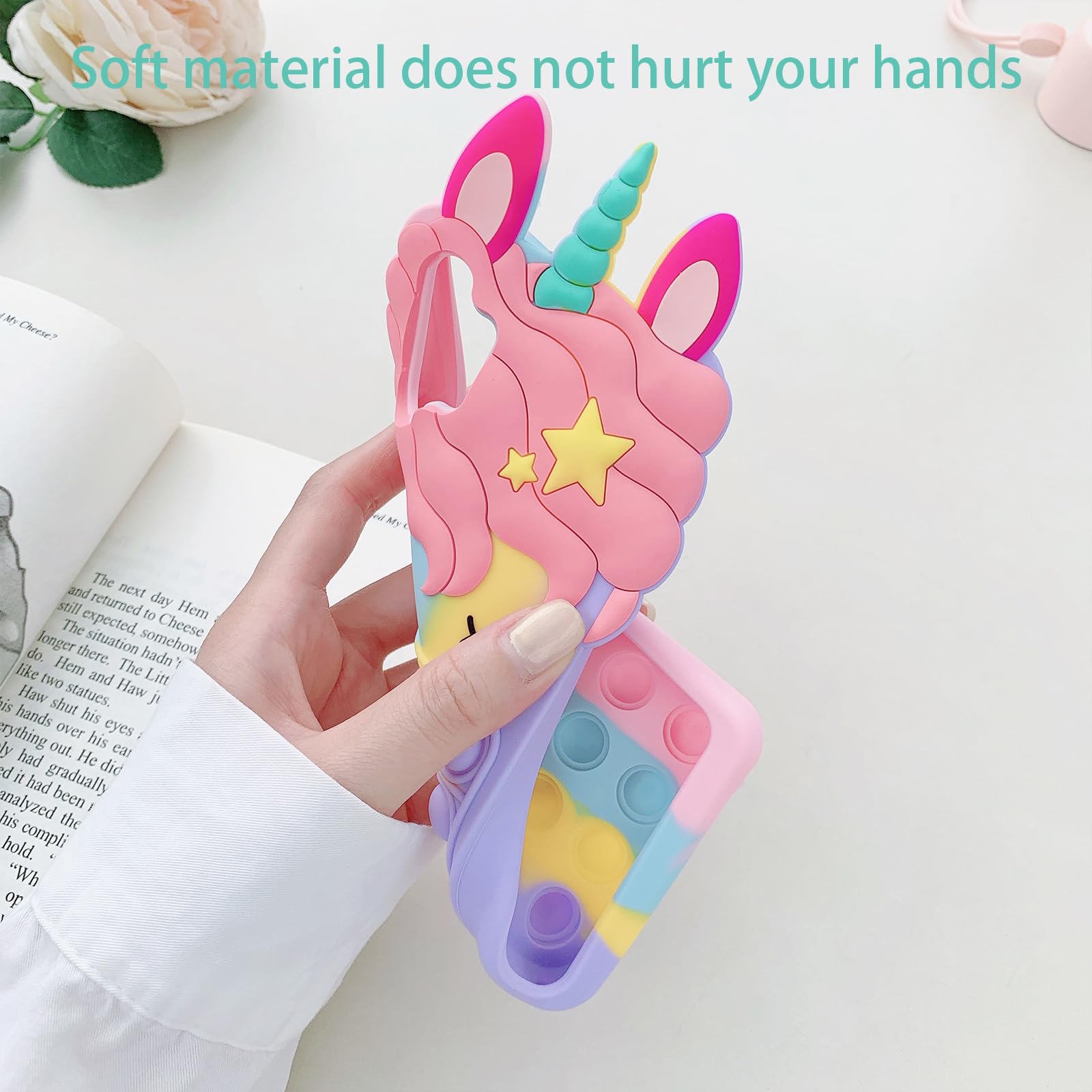 Nancheng Phone Case For Motorola G Pure 2021, For Moto G Play 2023 Case, Moto G Power 2022 Case Girls Women Cartoon Bubble Push