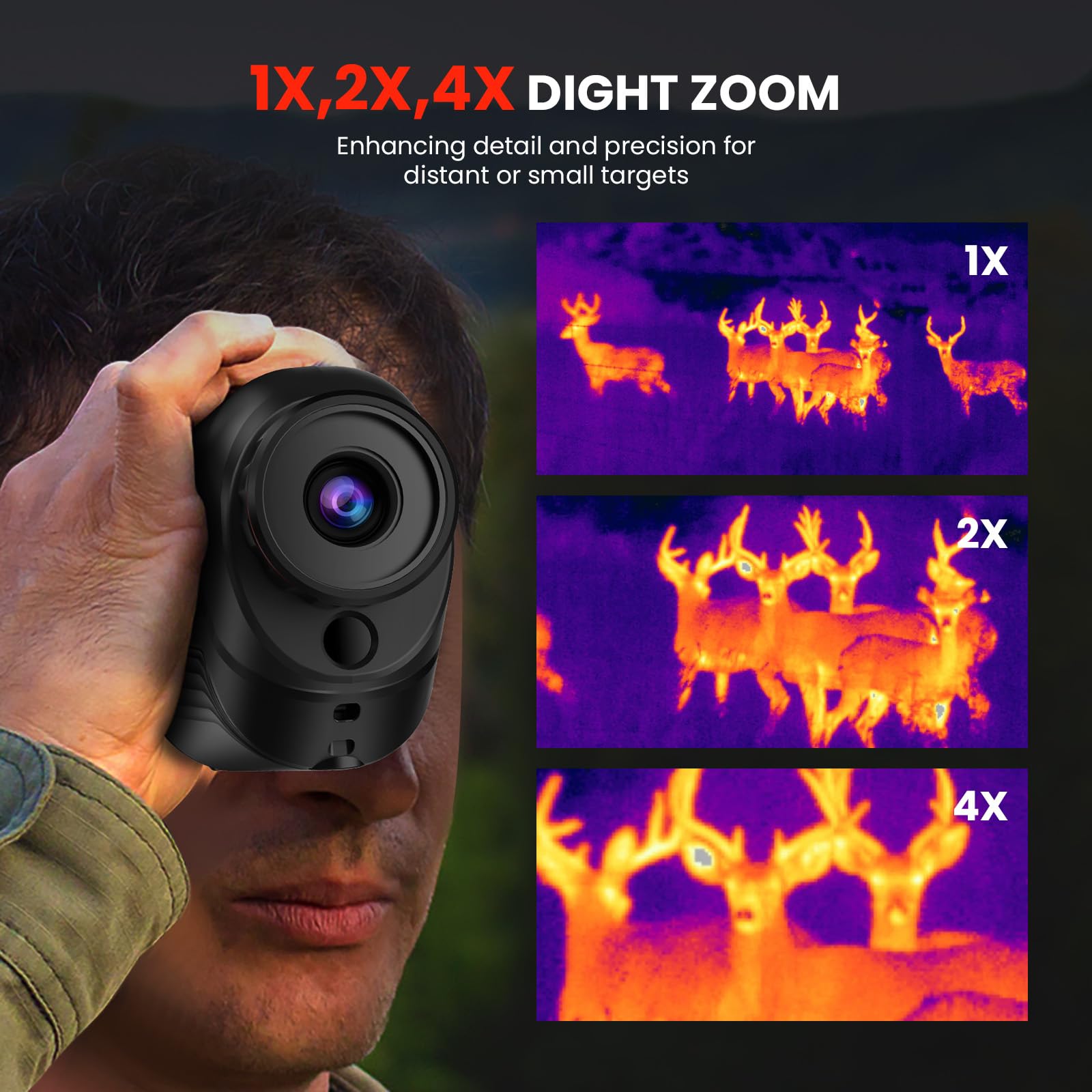 Goyojo Thermal Imaging Monocular For Hunting, 15Mm Focal Lens 256X192 Infrared Night Vision Telescope With Long Battery Life, Th