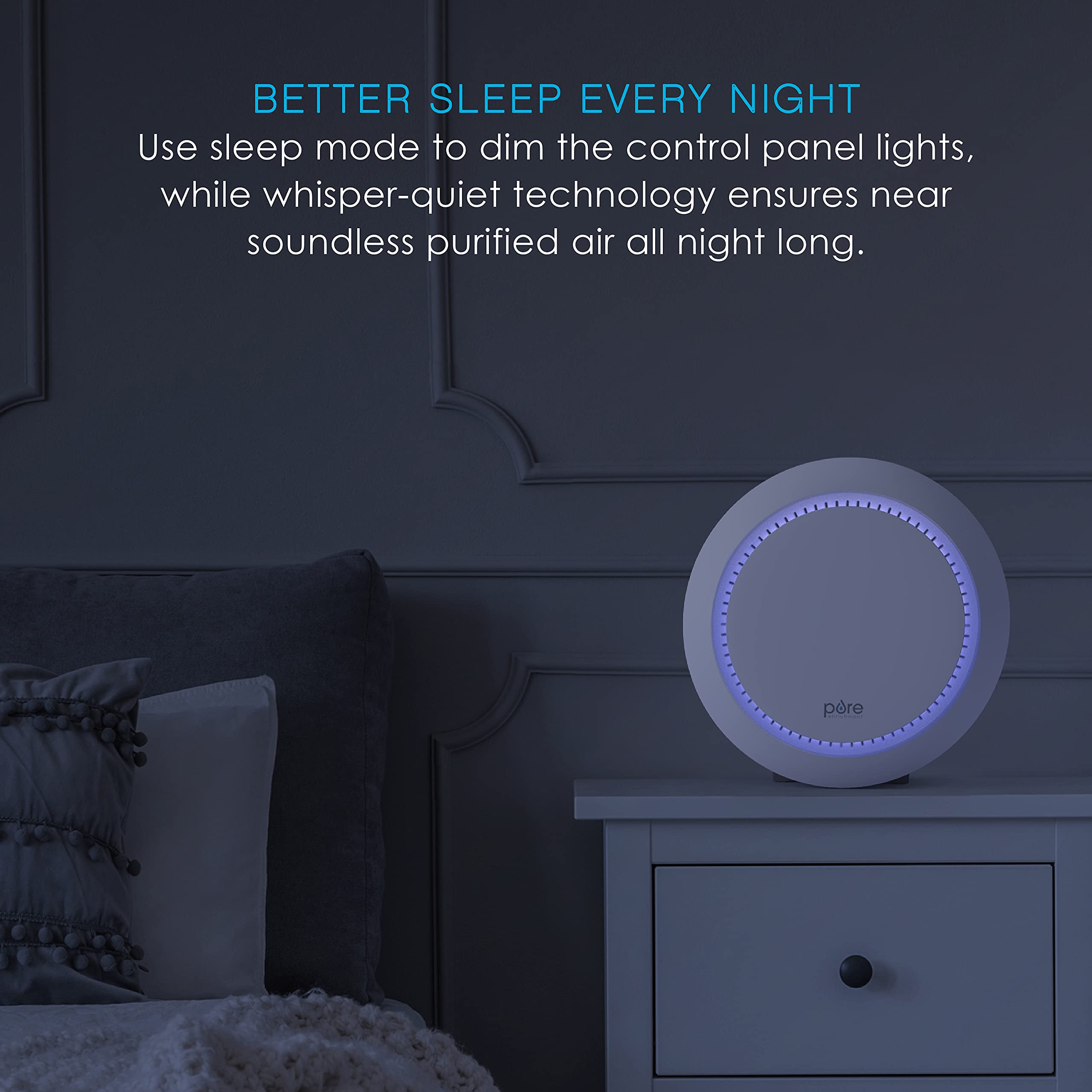 Pure Enrichment Purezone Halo Medium Room Air Purifier, 2 Stage Filtration, Purifies Air Of Smoke, Pollen, Dust, And Pet Hair