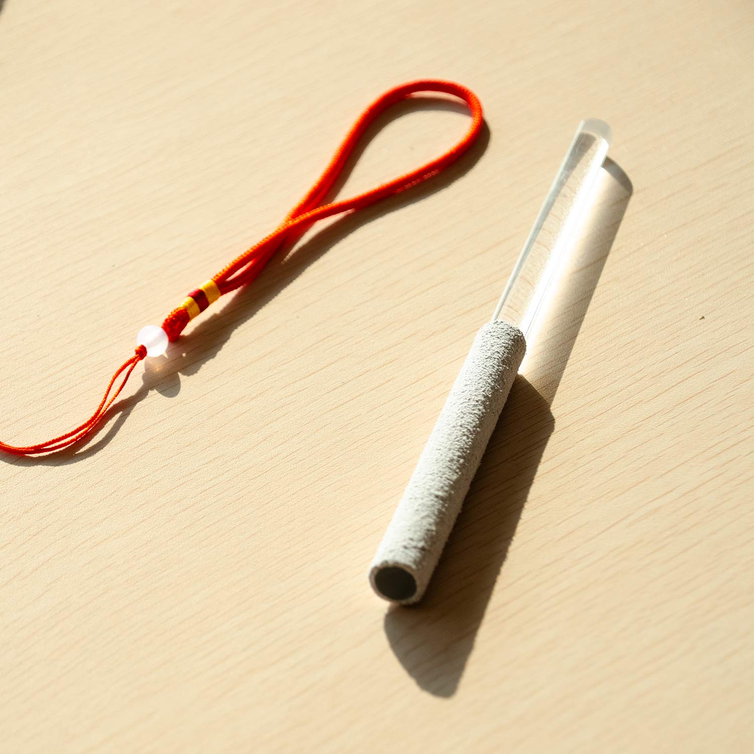 Topfund Clear Crystal Singing Pyramid 8 Inch With Carrying Case And Quartz Suede Mallet