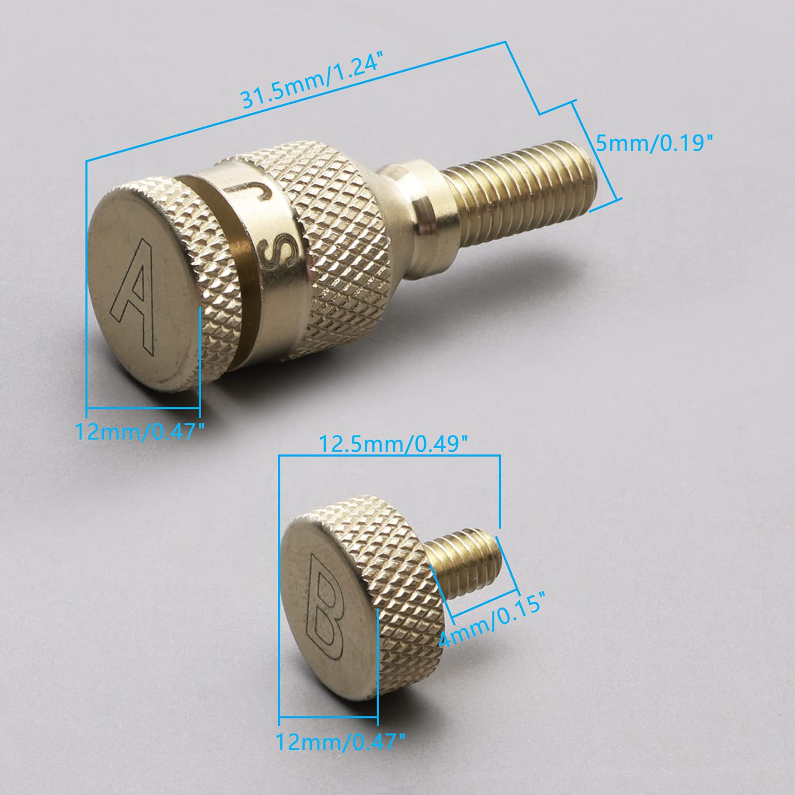 Unxuey 2Pcs Neck Tightening Screw For Alto Tenor Soprano Saxophone  Thread Diameter 4Mm And 5Mm