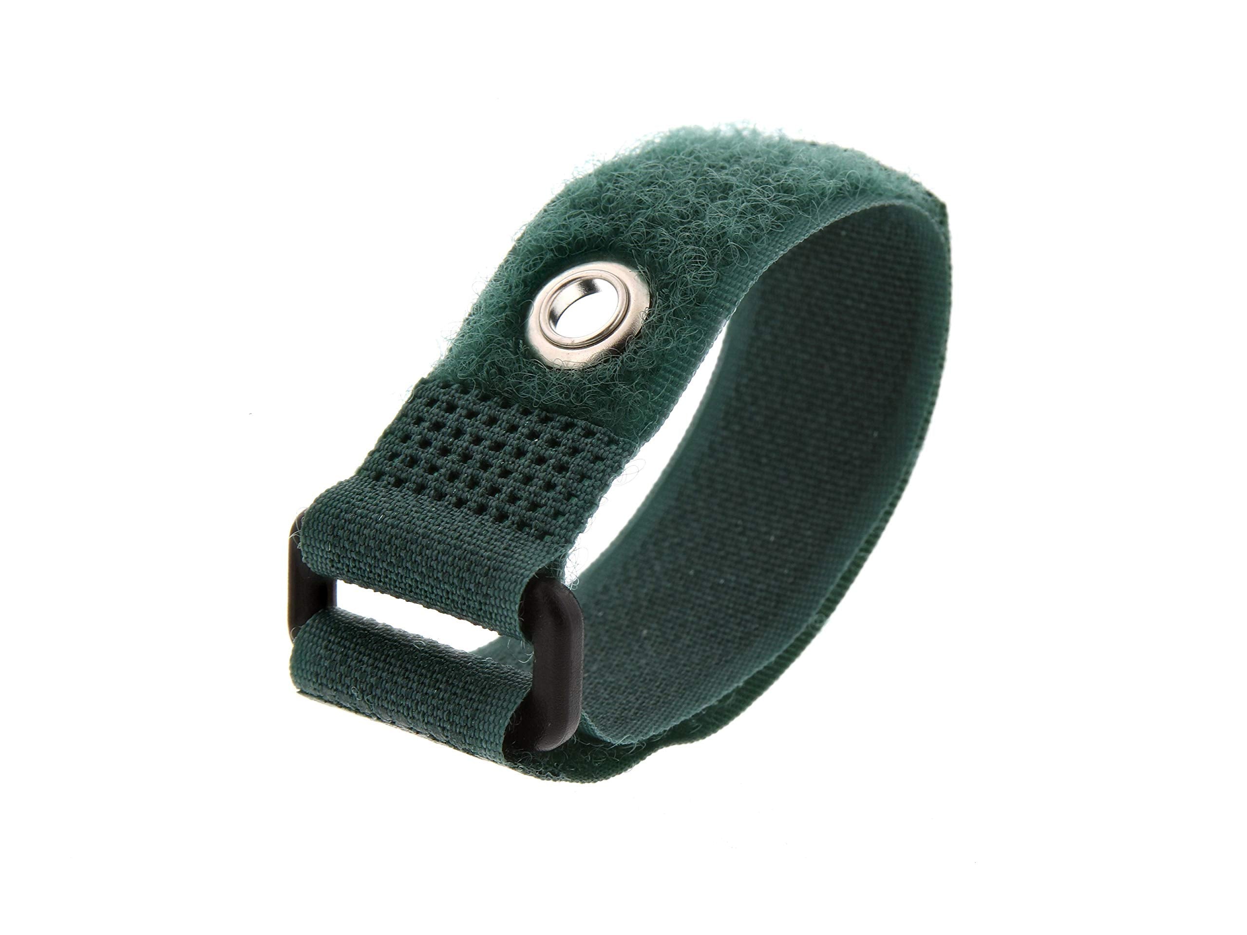 8 Inch Green Cinch Strap with Eyelet - 5 Pack