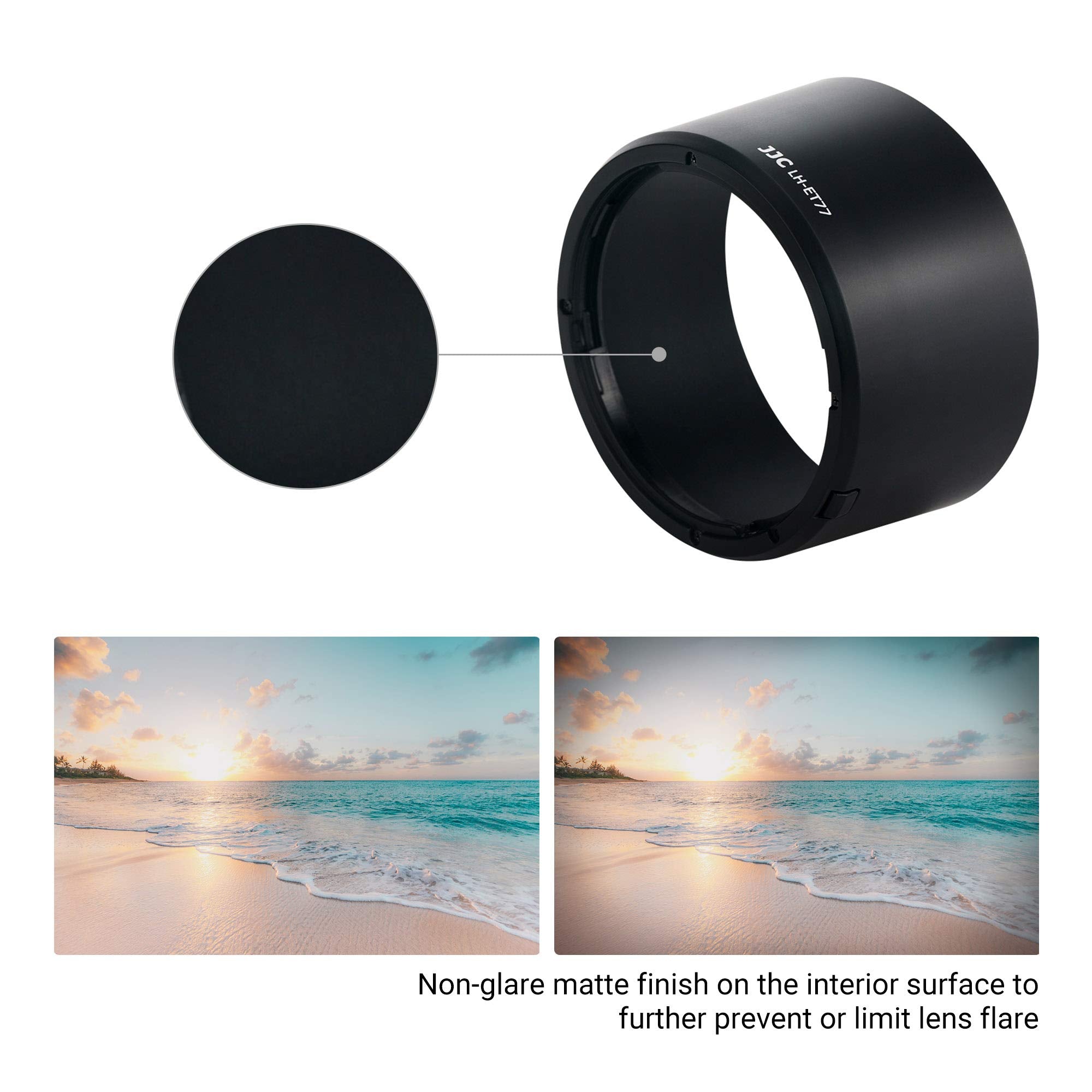 Reversible Rf 85Mm Bayonet Lens Hood Shade For Canon Rf 85Mm F/2 Macro Is Stm Lens On Canon Eos R Rp R5 R6 Replaces Canon Et 77