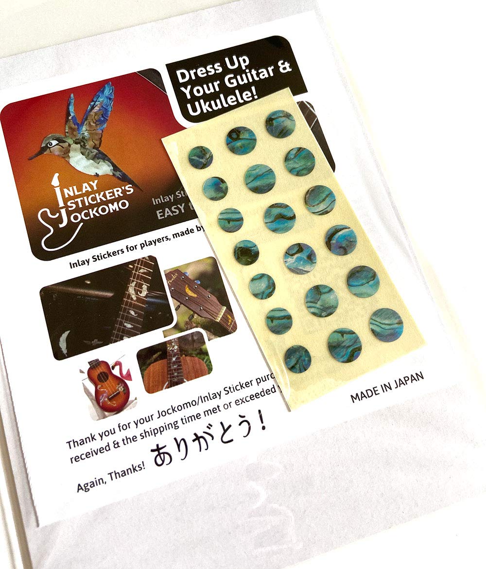 Inlay Sticker Fret Markers For Guitars & Bass   Custom Dots   Abalone Blue