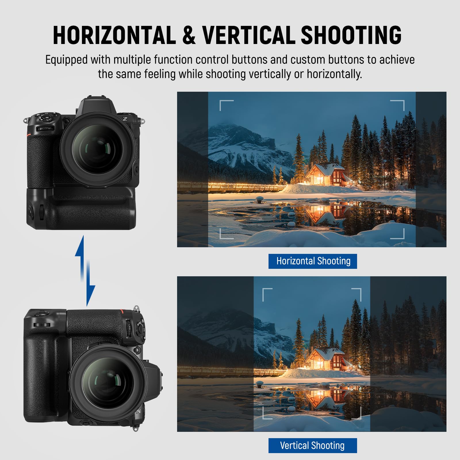 Neewer Mb N12 Replacement Vertical Battery Grip For Nikon Z8, Hot Swappable Vertical Shooting Extended Power For Two En El15C Ba