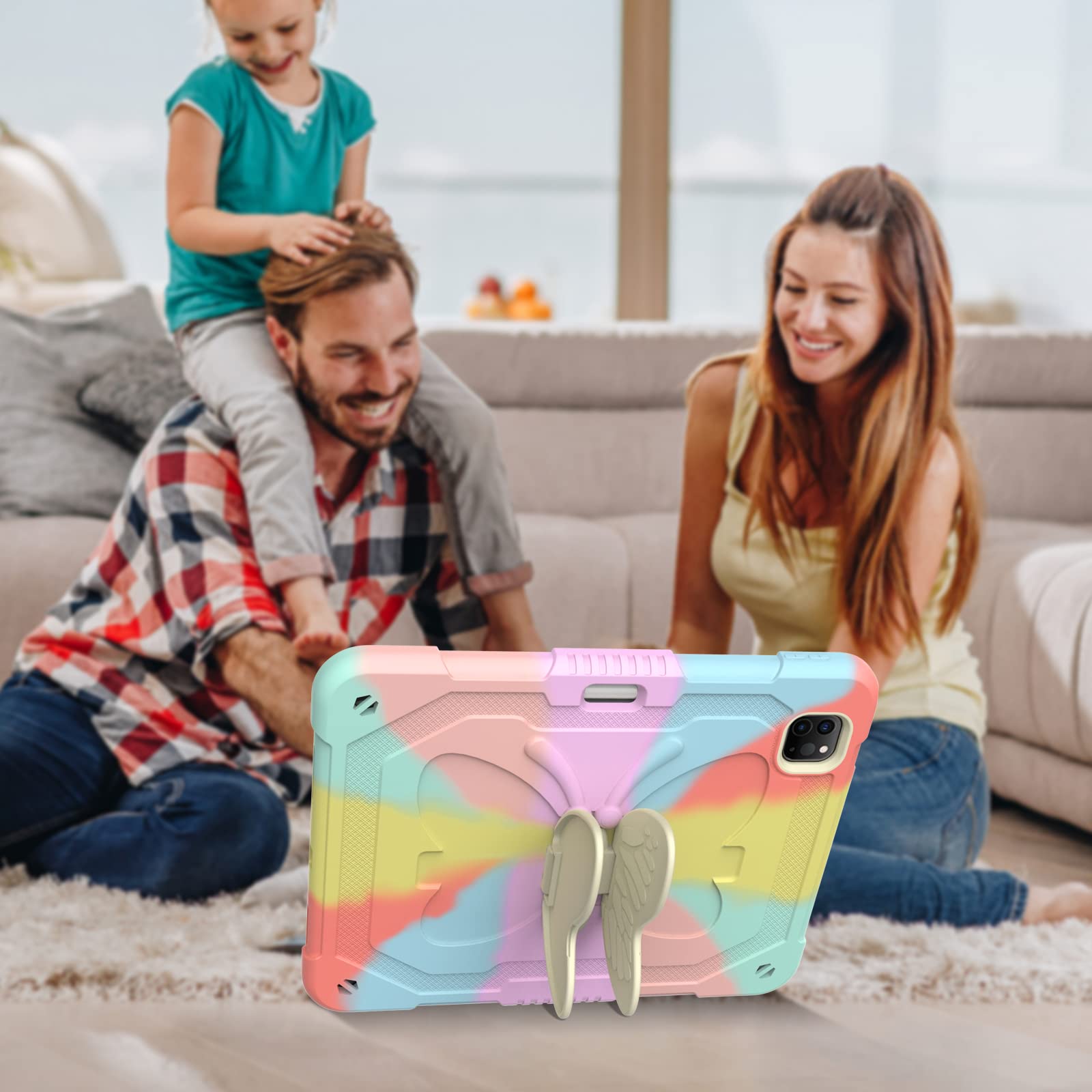 Hogenl For Ipad Pro 11 Inch Case For Kids Girl With Pencil Holder,For Ipad Air 5Th/4Th Generation Case 10.9'' With Butterfly Sta