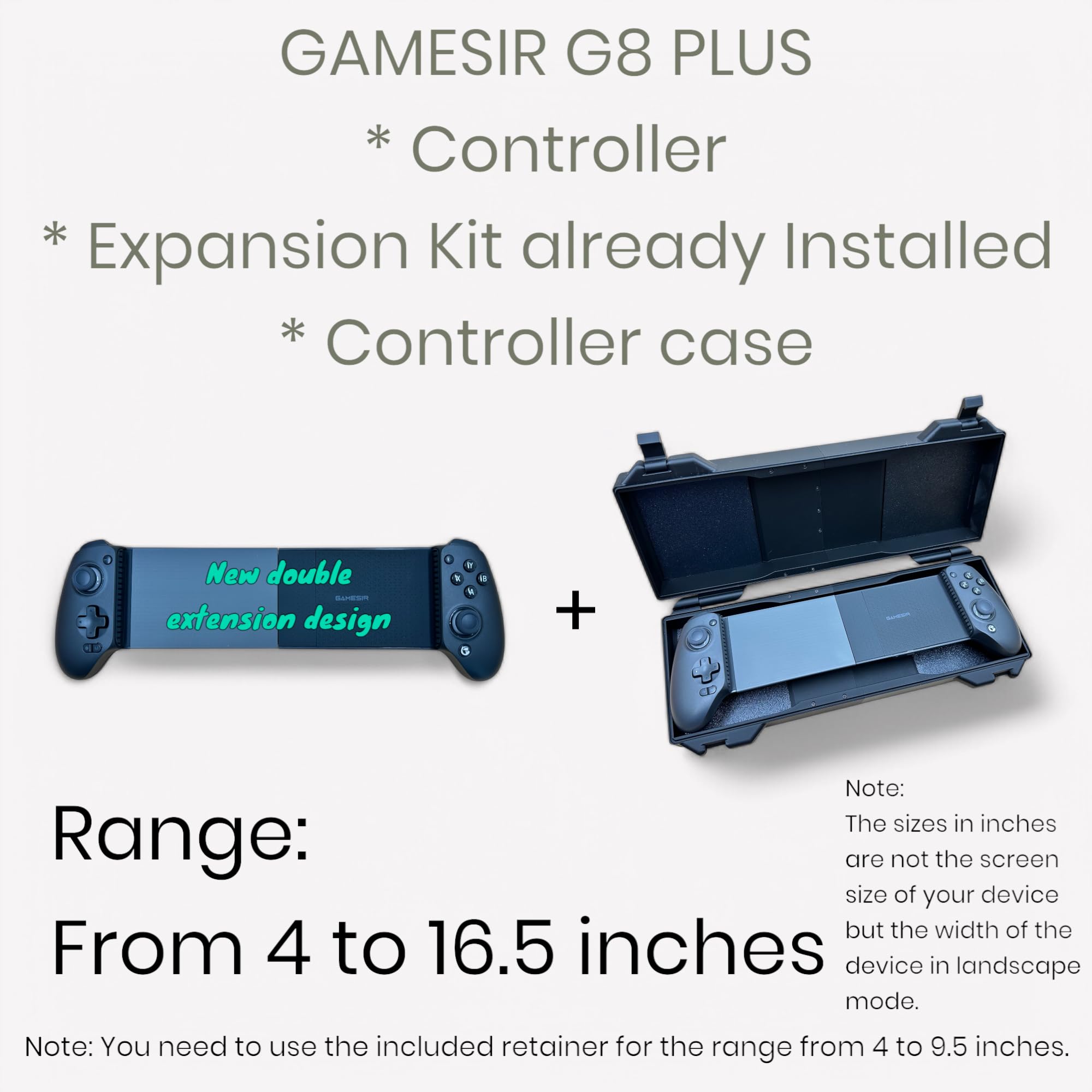 Moded Tablet Controller Galilleo G8 Plus Bluetooth For Tablets (Controller + Expansion Kit Already Installed + Case) It Can Hold