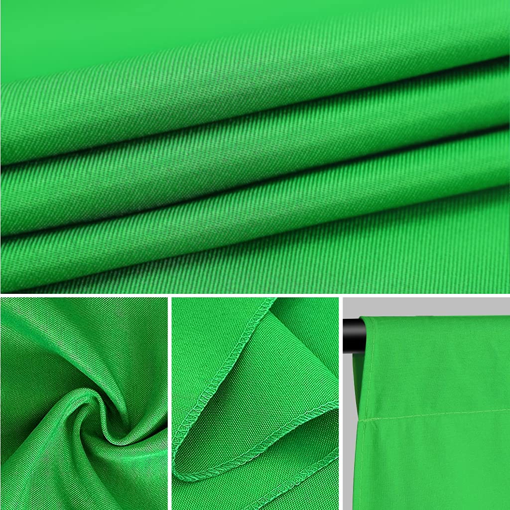 Cpliris 10X20Ft Green Screen Backdrop For Photography, Dual-Size Dual-Pocket Design Chromakey Background For Photoshoot, Game St