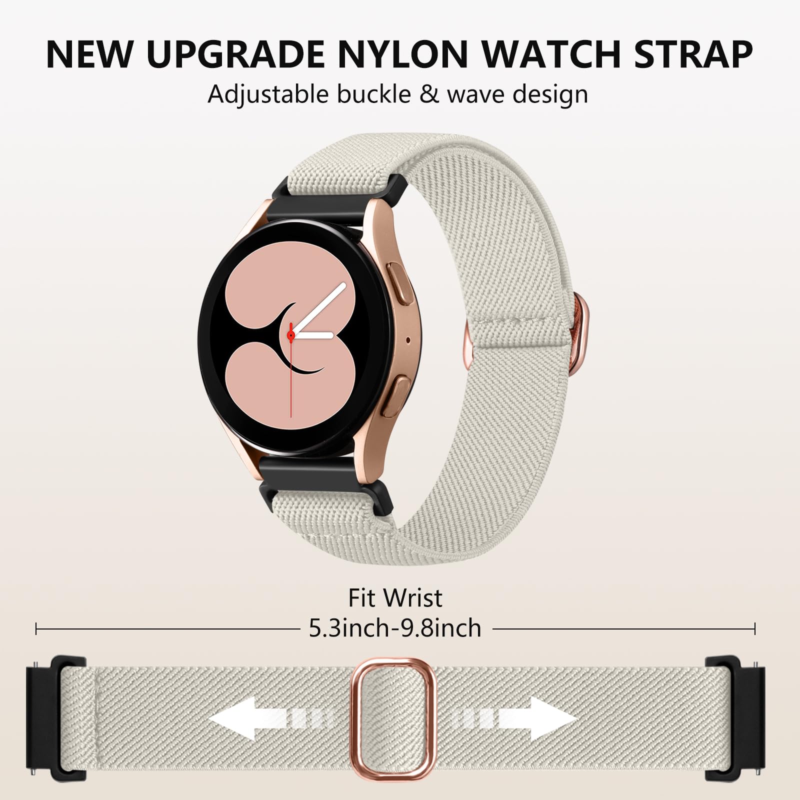 Lerobo Nylon Bands Compatible With Galaxy Watch 7 6 5 4 Fe Band 40Mm 44Mm/For Galaxy Watch 6 4 Classic Band 42Mm 46Mm 43Mm 47Mm/
