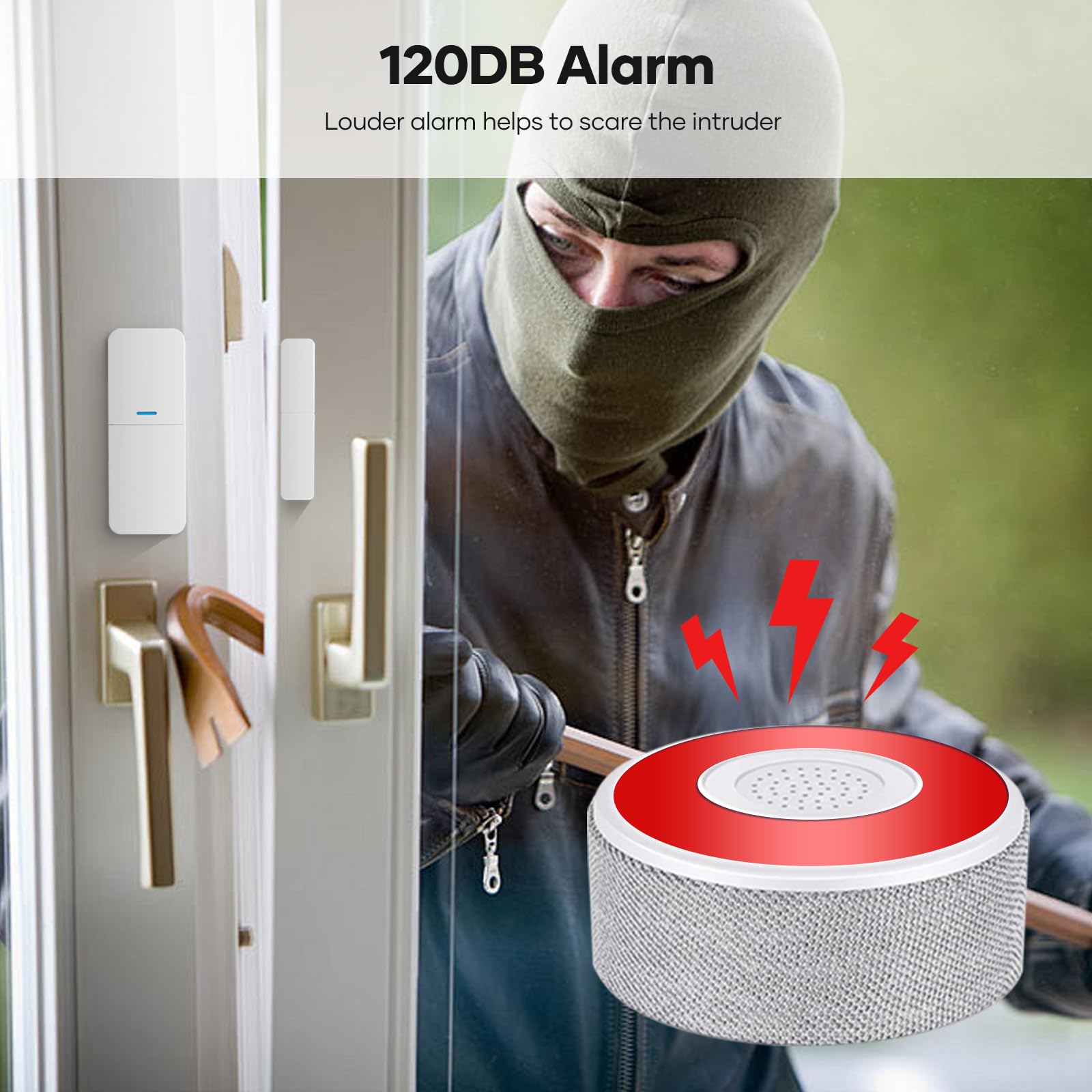 Tolviviov Alarm System For Home Security, Diy Door Alarm Security Systems, Smart App Alerts, 15Piece Kit, No Monthly Fee, Wifi Alarm, Door Window Motion Sensor, For Home Security, And Kids Safety