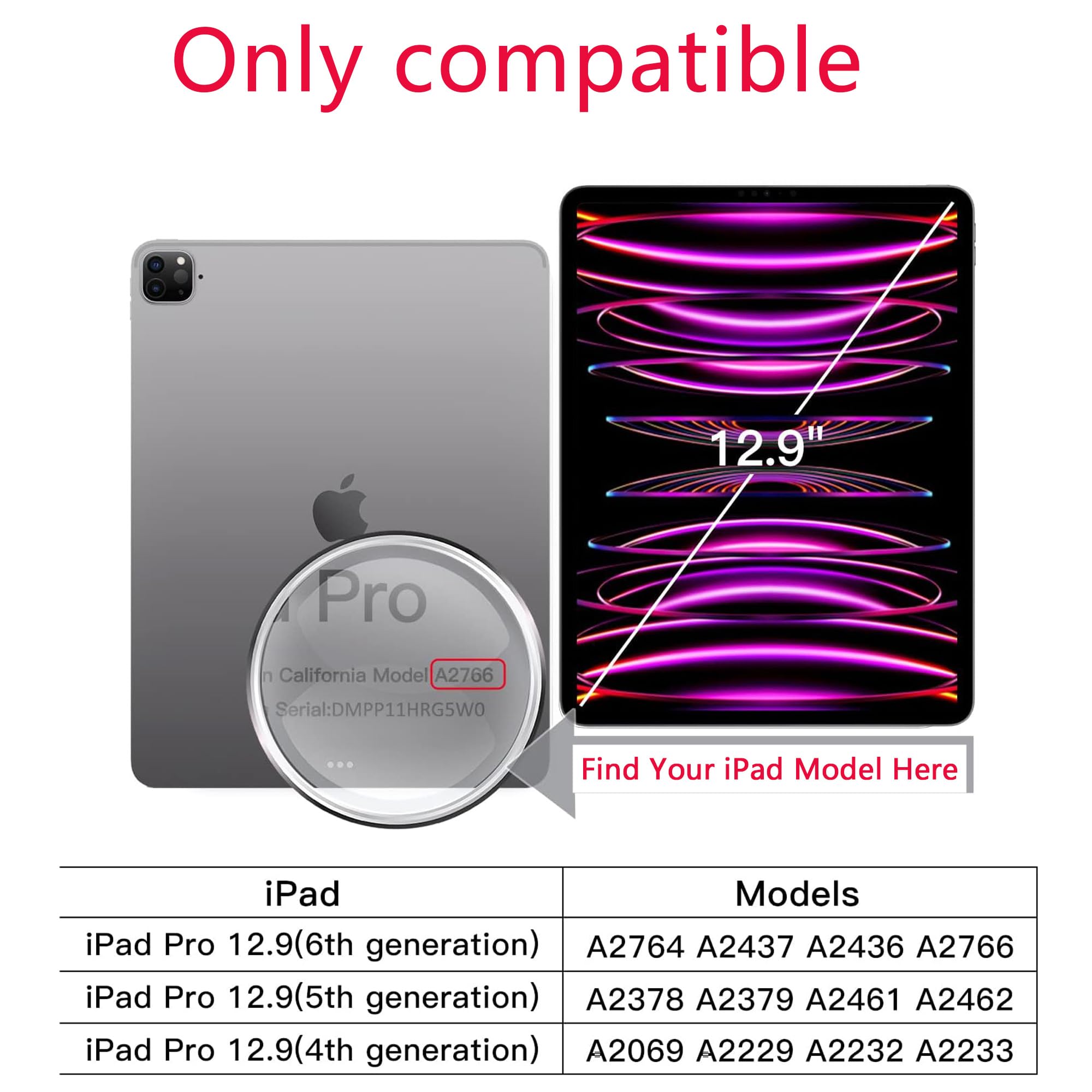 Tikeda 2 Pack Screen Protector For Ipad Pro 12.9 Inch 2022/2021/2020/2018 (6Th/5Th/4Th/3Rd) Mode,Tempered Glass Anti Scratch Cas