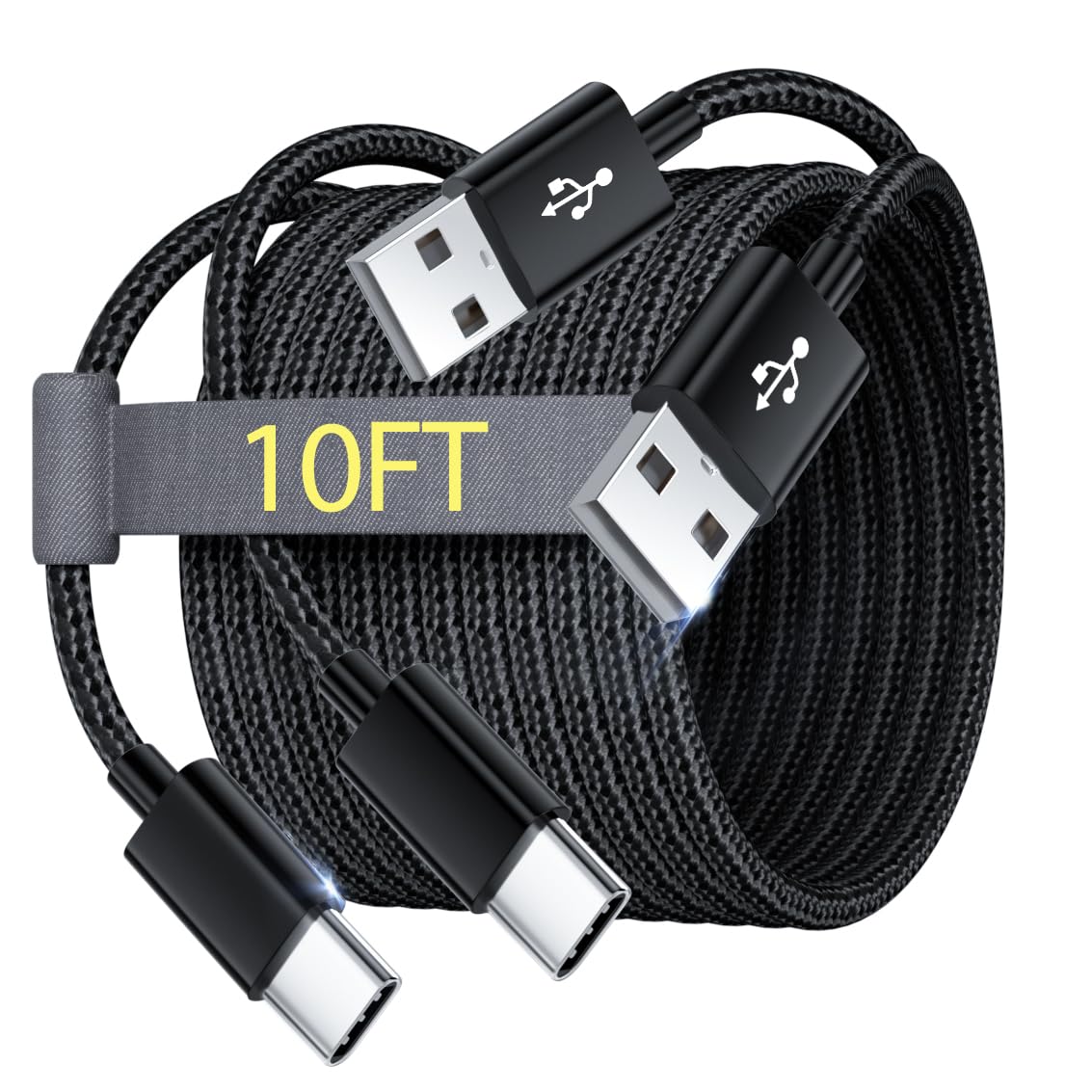 2Pack 10Ft Usb C Cable Fast Charger For Amazon Fire Hd 10 9Th   11Th Generation Tablet 2019 2021,Hd 8 2020 Gen Hd7 Inch 2022 Kids Pro Edition,Usbc Charging Cable Power Cord For Kindle Fire Max 11 2023