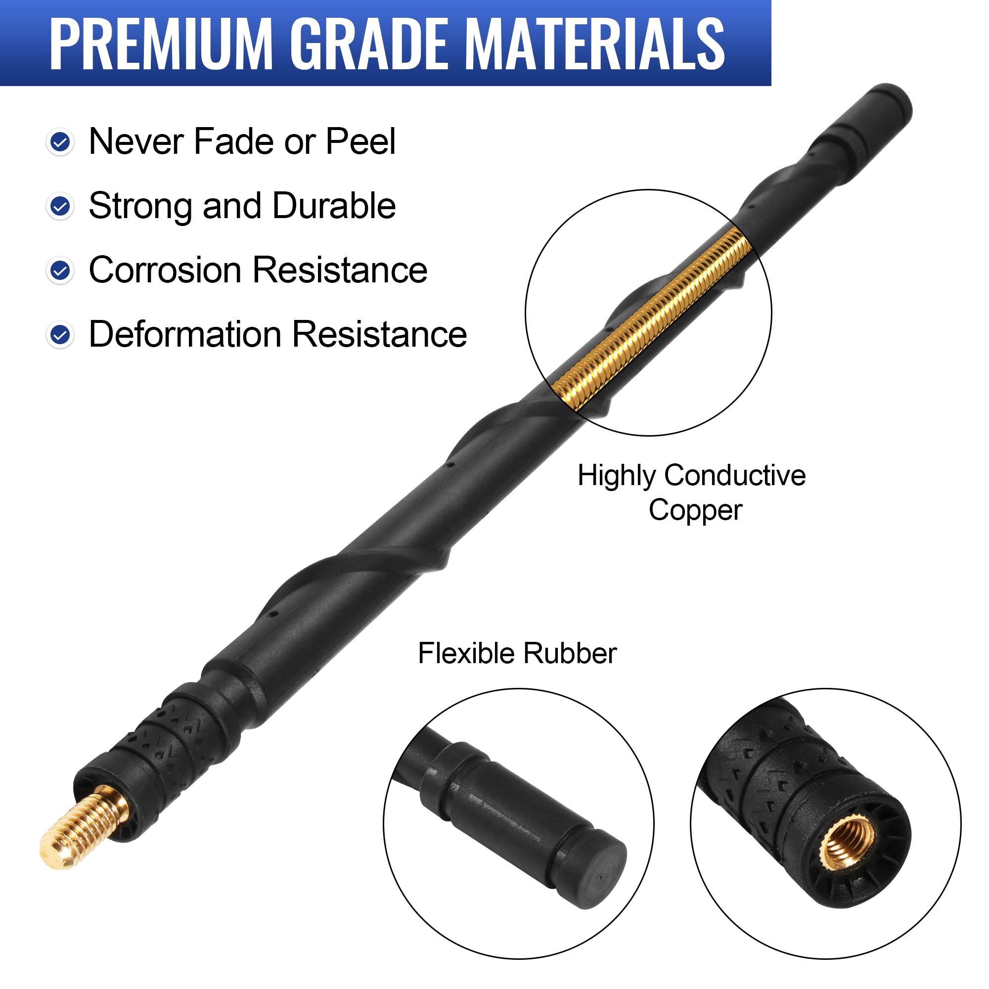 Vofono Antenna For 2007 2024 Jeep Wrangler 4Xe Jk Jl Unlimited Willys Gladiator Jt Rubicon Sahara, Jeep Gladiator Accessories, 1