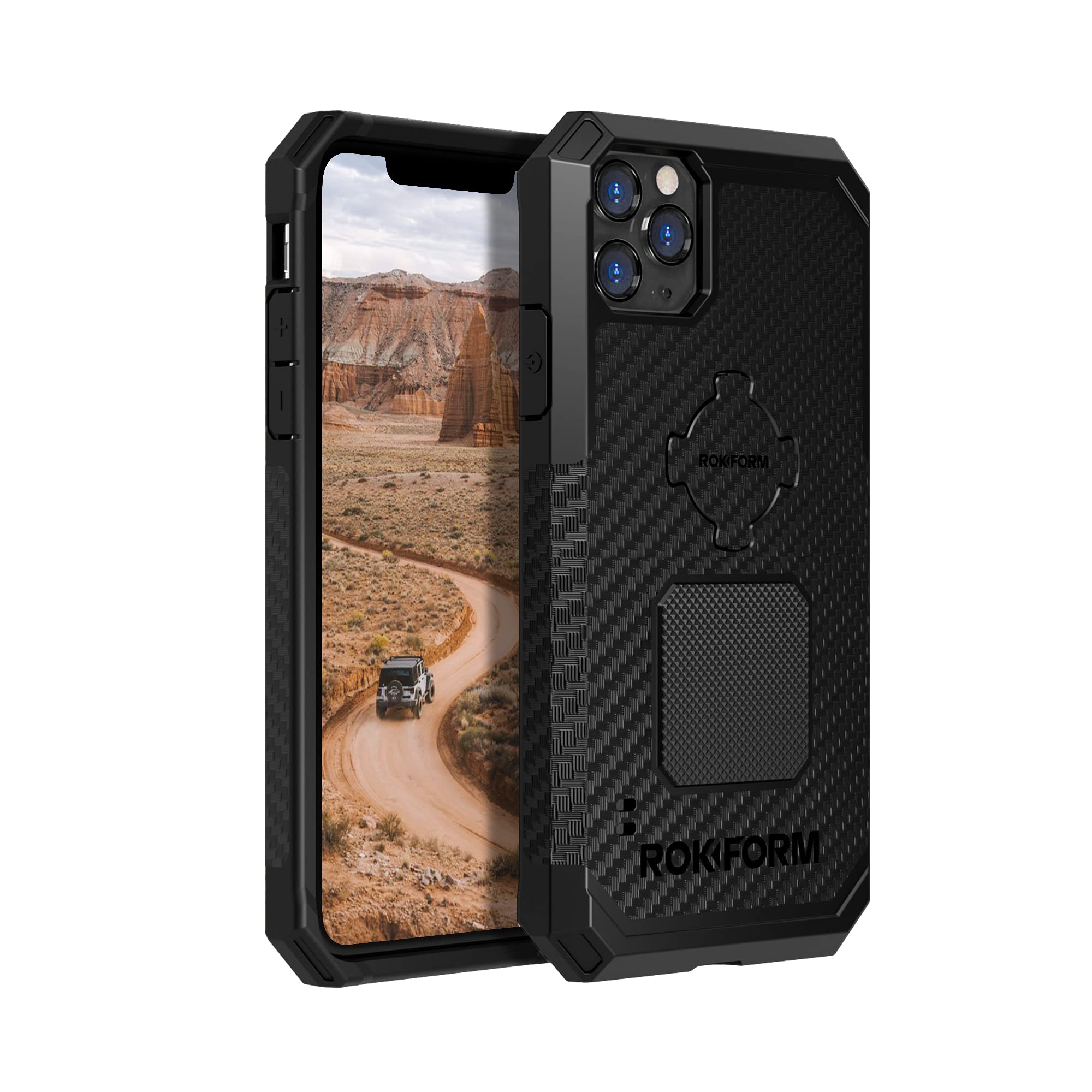 Rokform - Magnetic Iphone 11 Pro Max Case With Twist Lock Mount, Military Grade Rugged Mobile Phone Holder Series (Black)