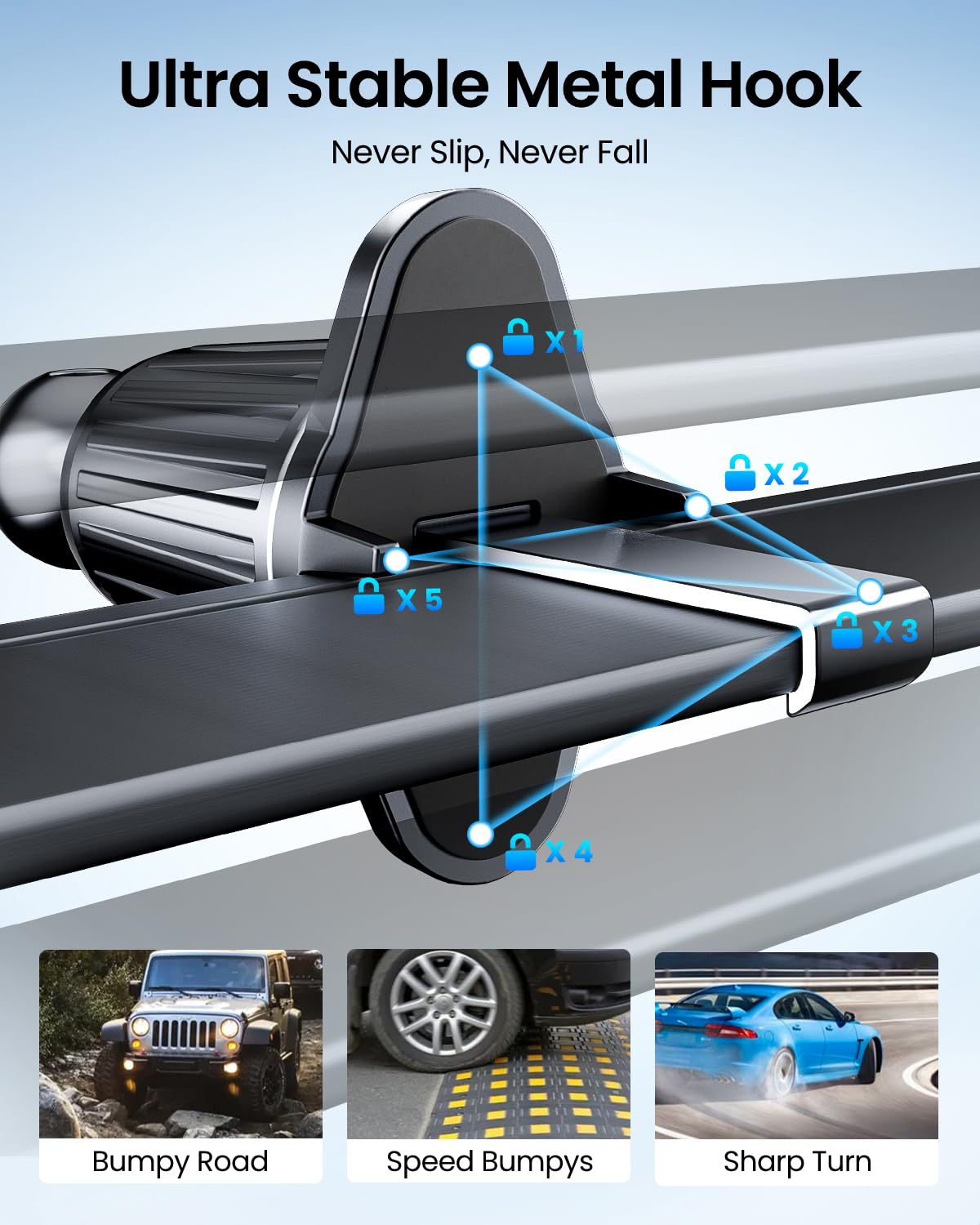 Reevaa For Magsafe Car Mount [Strongest Magnet Power] Magnetic Phone Holder For Car Vent, 360 Adjustable Magnetic Car Mount Acce