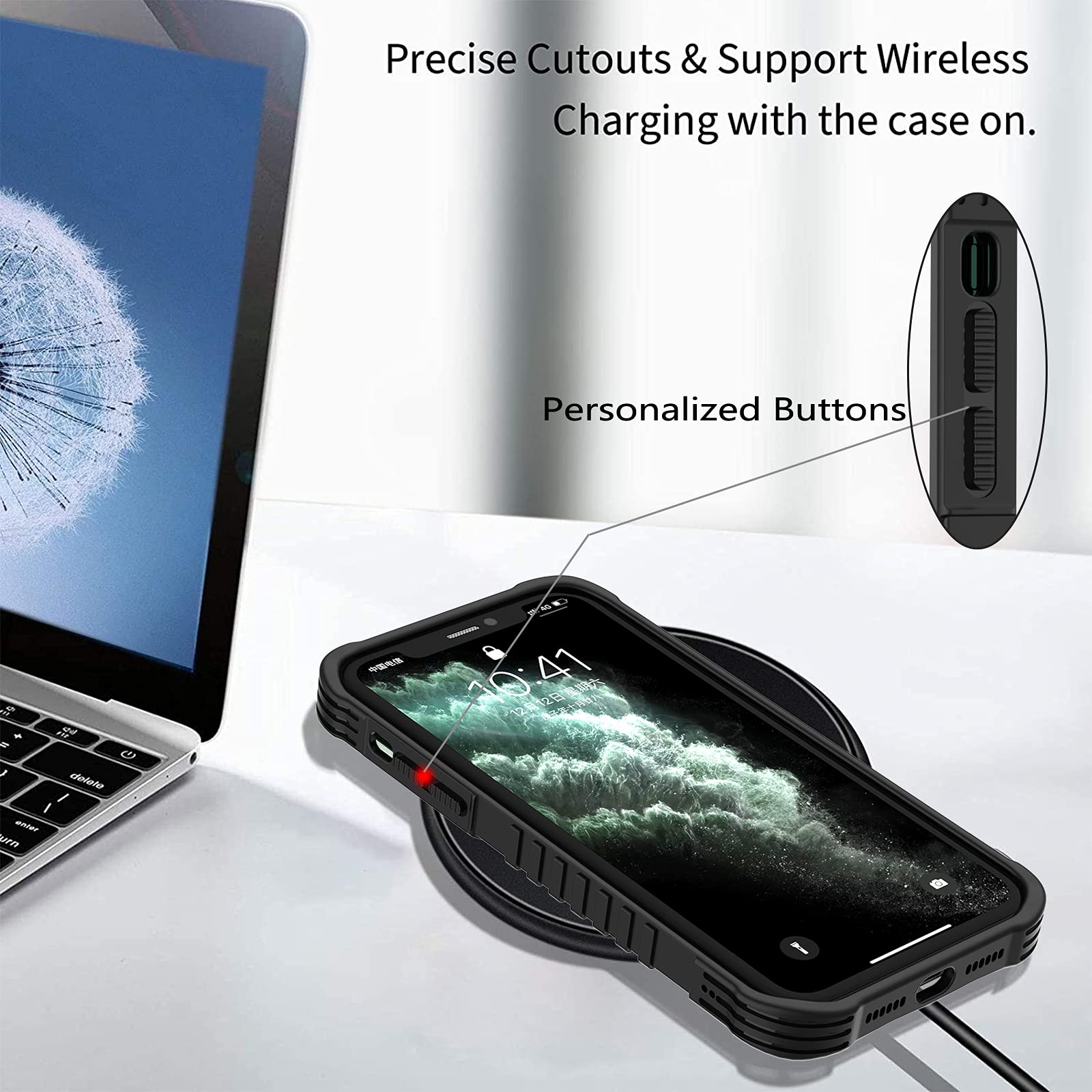 Lanjindeng Iphone 11 Case Camo Deer American Flag Design For Men, [Shockproof] [Anti Scratch] [Anti Slip] Military Grade Hard Pr