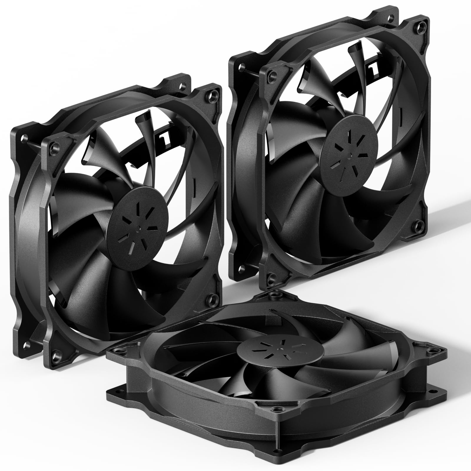 Uphere 3 Pack Pwm 4Pin Long Life Computer Case Fan 120Mm Cooling Case Fan For Computer Cases Cooling,12Bk4 3