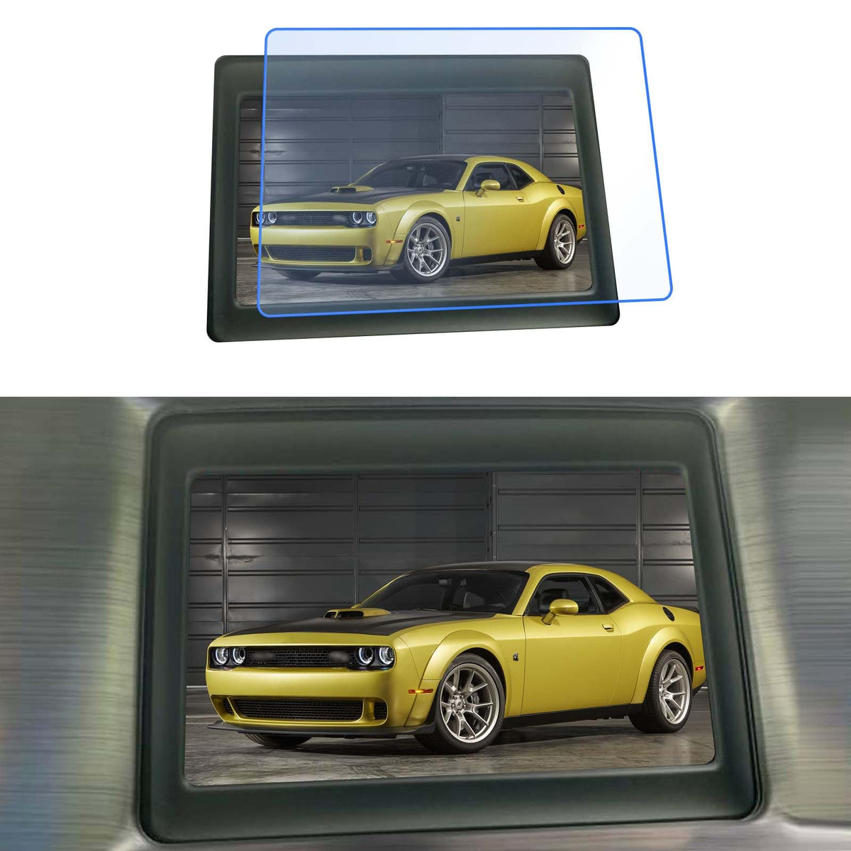 Generic GFJNFG Screen Protector FOR 2015-2023 Dodge Challenger 7 Inch Uconnect GPS Touchscreen 2021 2022 Challenger SXT RT GT Tempered Glass Accessories Reduce Fingerprints Anti-Scratch