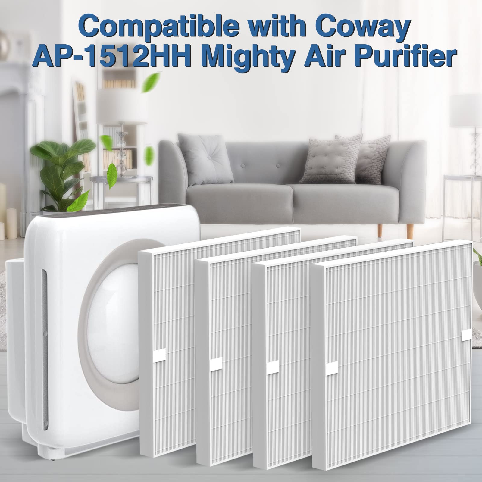 Ap 1512Hh H13 True Hepa Replacement Filter For Coway Ap 1512Hh Ap1512Hh Mighty Air Purifier, Ap 1512Hh Fp Item No #3304899, 4 Pa