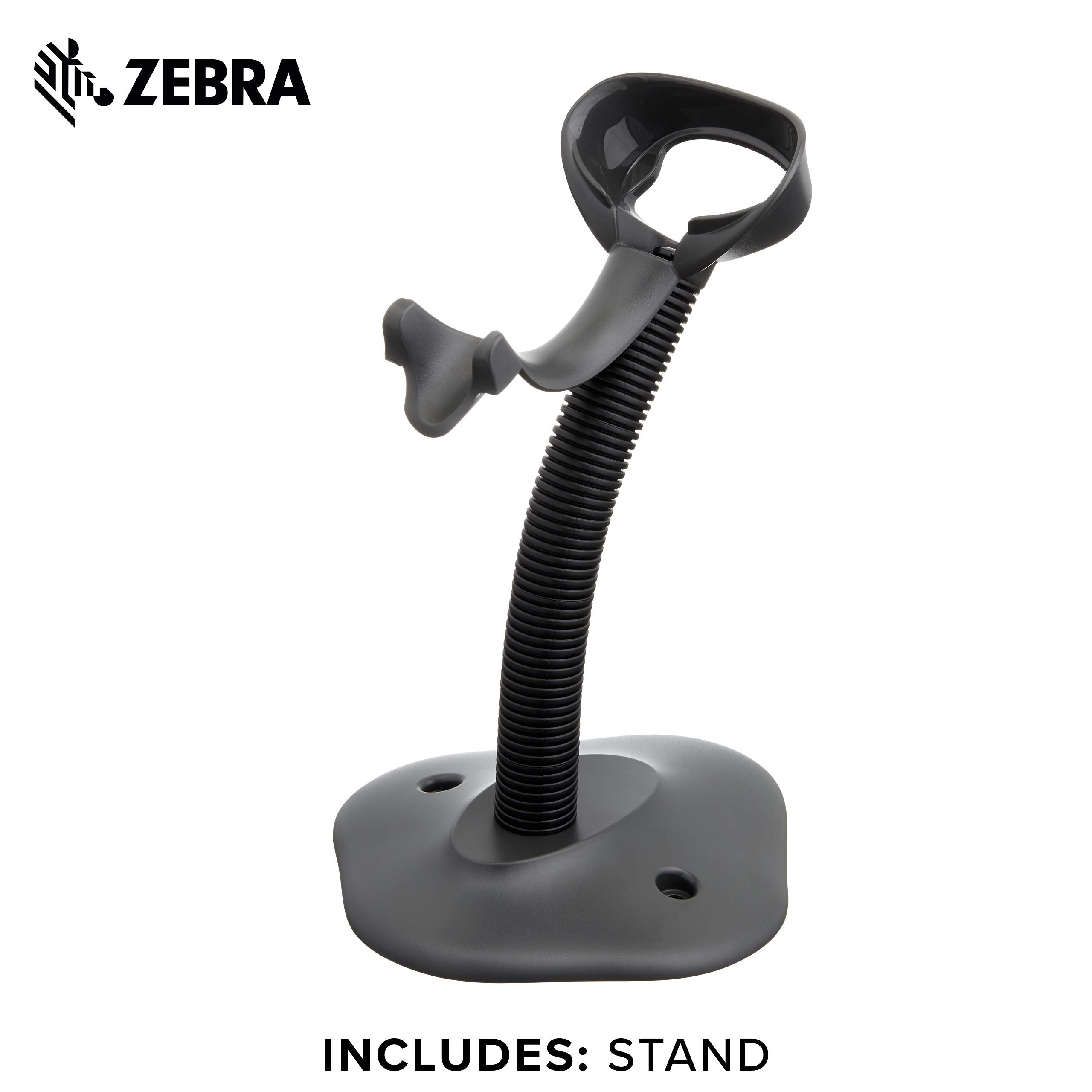 Zebra Gooseneck Stand For Ls2208 Series Handheld Scanner Twilight Black 20-61019-02R