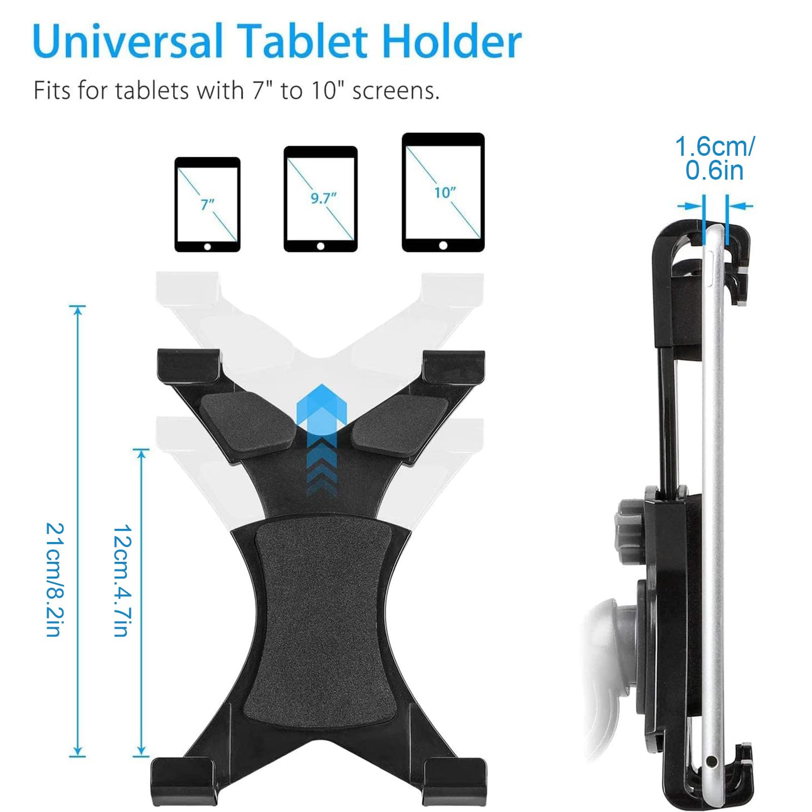 Linkstyle Car Tablet Holder, Suction Cup Car Ipad Holder Dashboard Windshield Tablet Car Mount For 7 10.5In Tablets