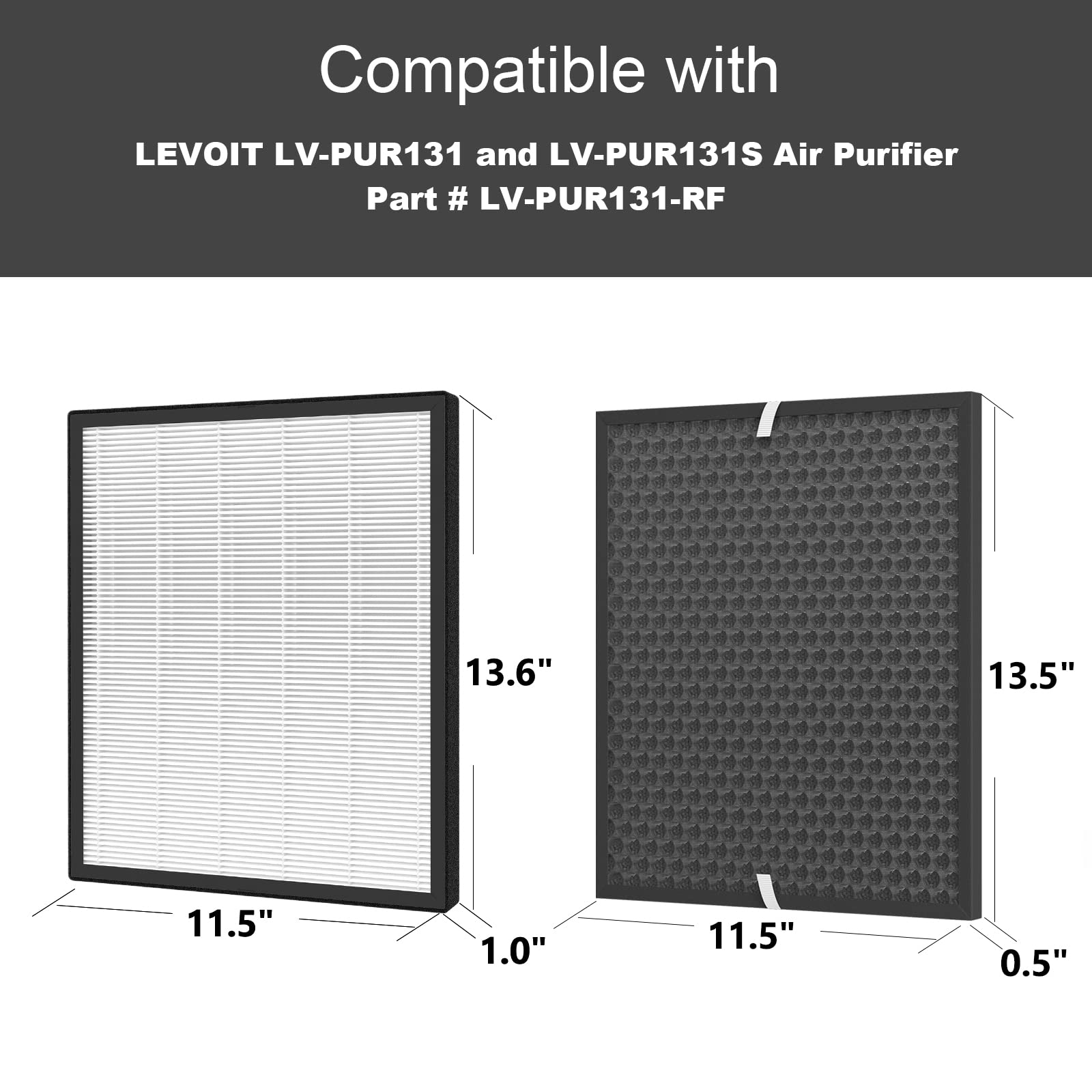 Gokbny 2 Pack Lv Pur131 Replacement Filter Compatible With Models Lv Pur131 And Lv Pur131S, Lv Pur131 Rf