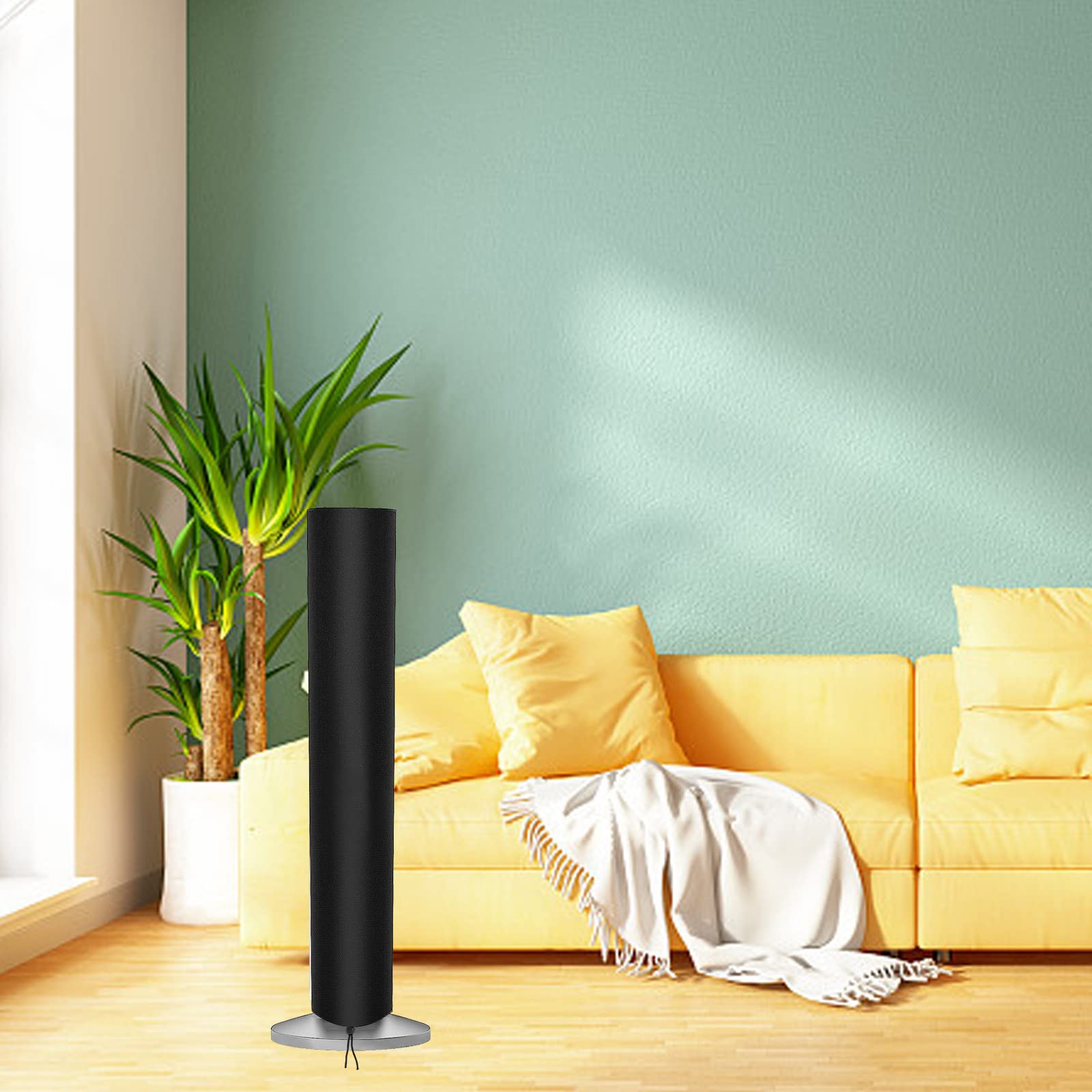 Tower Fan Cover,Waterproof&Dustproof Fan Cover,Standing Fan Covers,Floor Fan Cover,Oscillating Tower Fan Covers With Remote Outd