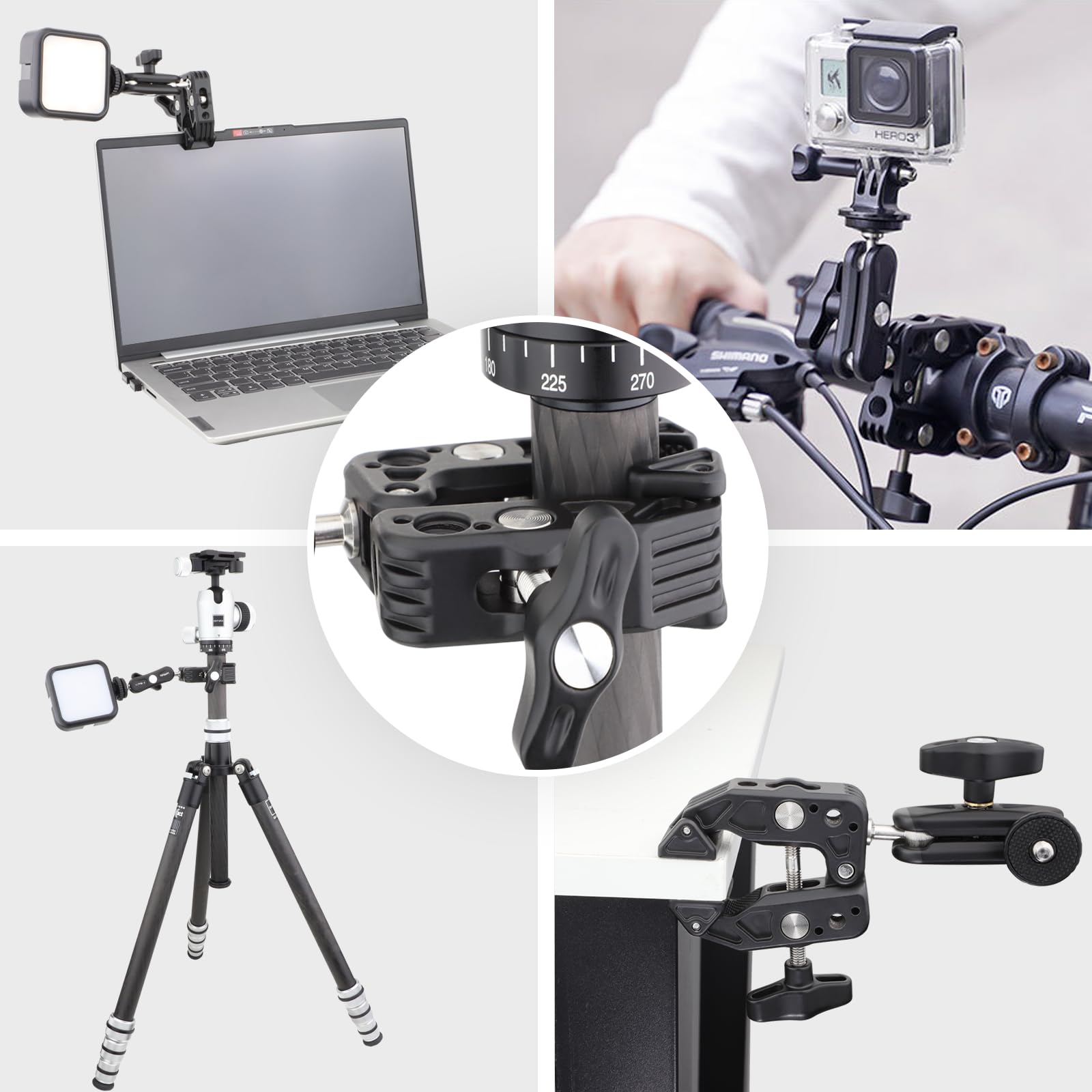 Bike Bicycle Motorcycle Camera Monitor Selfie Extension Mount For Gopro Hero 12 11 10 Dji Action 4 3 Insta360 X3,Universal Super