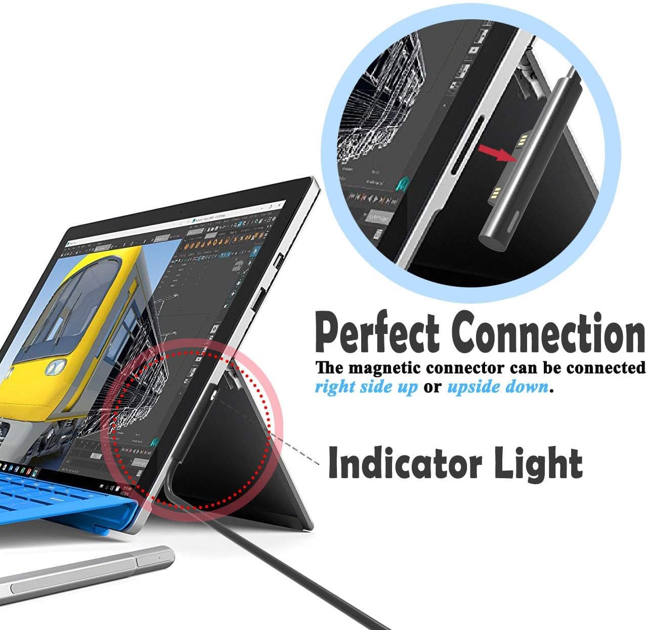 Surface Laptop Charger 65W 44W 36W 24W Surface Pro Charger Compatible With Microsoft Surface Pro 3/4/5/6/7/8/9/X Surface Laptop