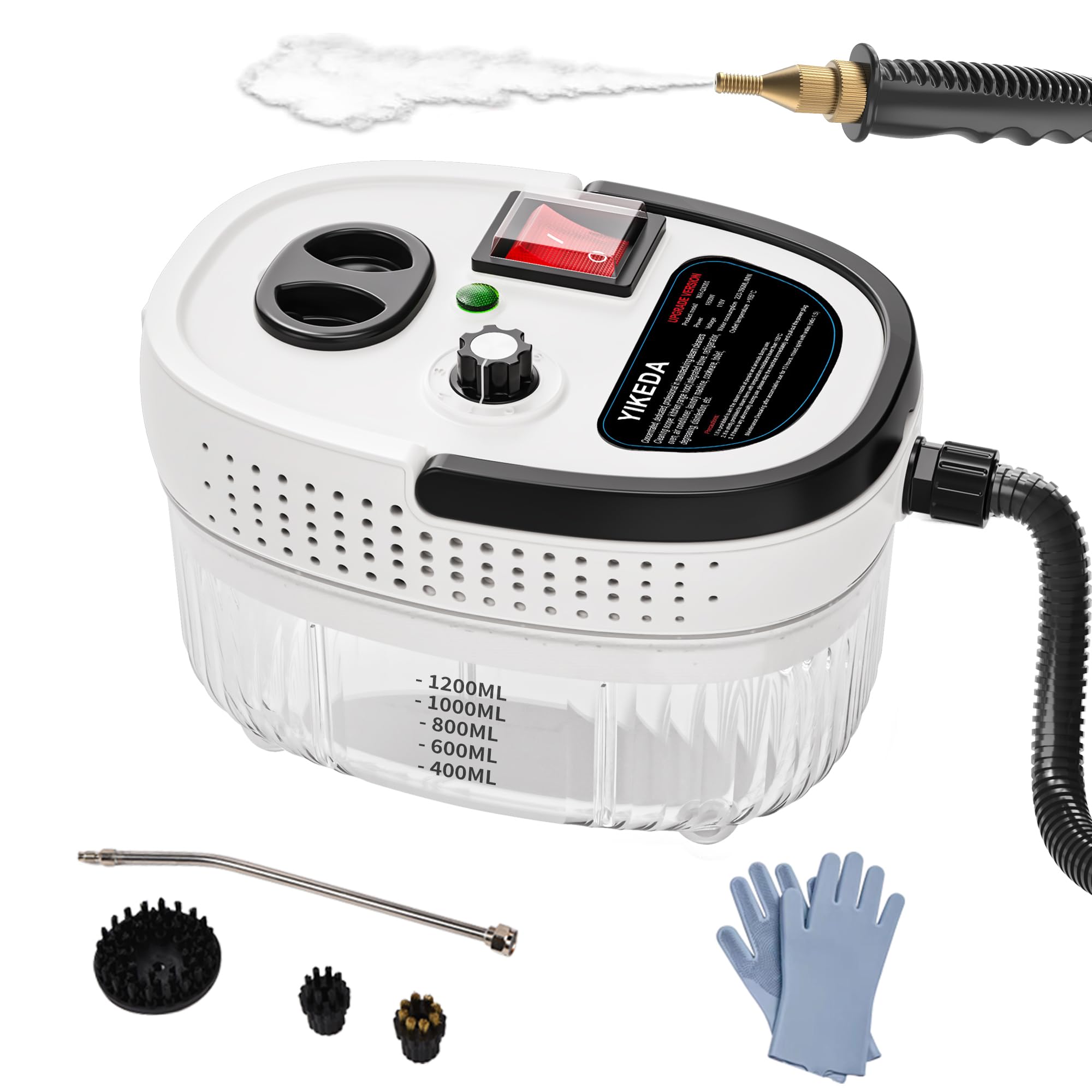 Yikeda Handheld Steam Cleaner,Portable High Pressure Steam Cleaner,Quickly Generate High Temperature Pressurized Steam For Deep