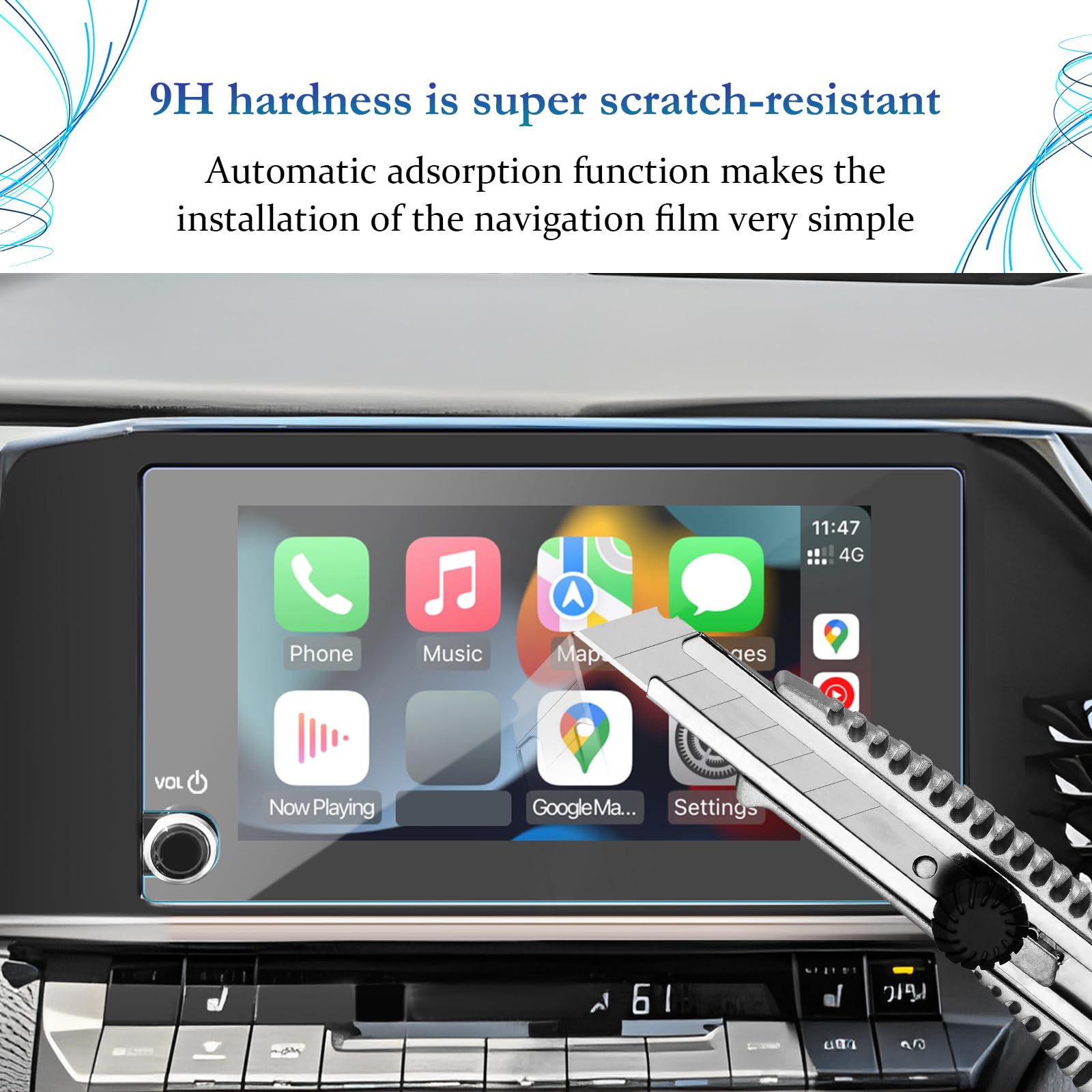 Sktu For 2025 Toyota Camry Screen Protector 8 Inch For 2025 Toyota Camry Le/Se 8 Inch Navigation Display 2025 Camry Accessories 2025 Camry Xv80 Tempered Glass 9H Hardness Hd Clear