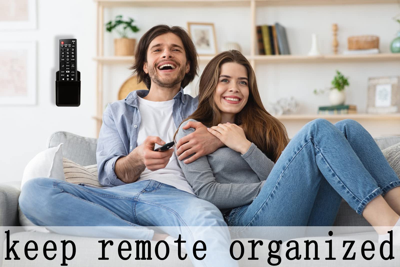 Kyien Pack Of 2 Self Adhesive Tv Air Conditioner Remote Control Holder Wall Mount Storage Box Organizer