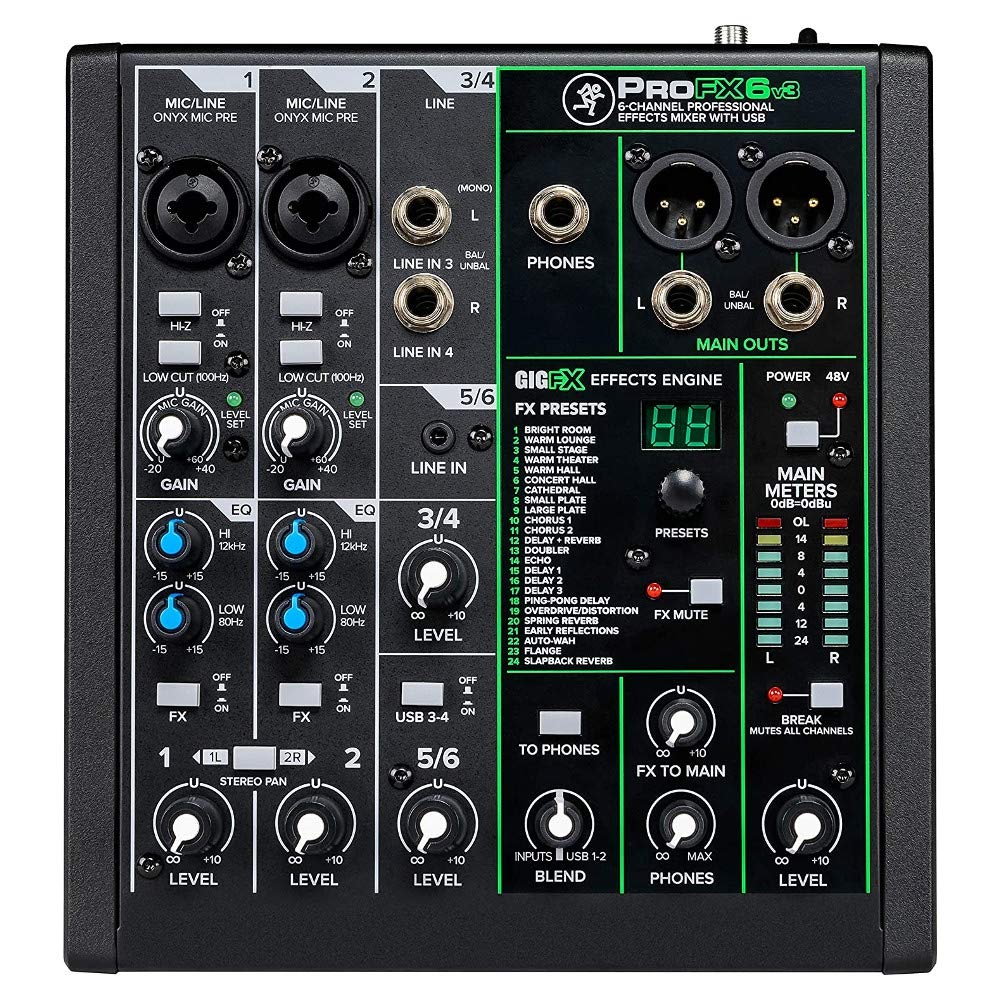 Mackie Profx6V3 Mixer Number Of Channels:6