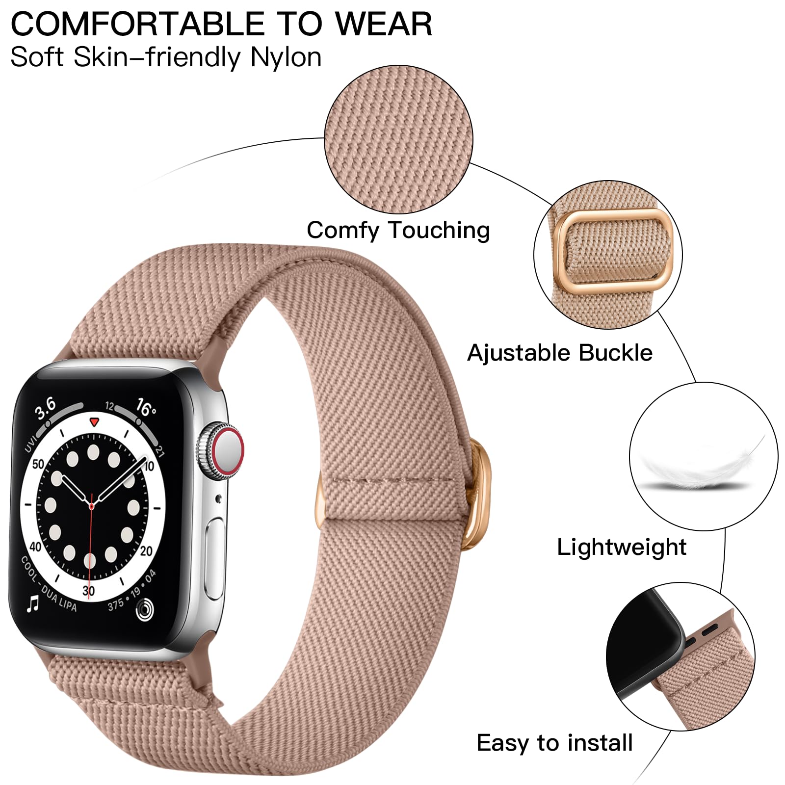 Lerobo Compatible With Apple Watch Series 8 41Mm 38Mm Series 10 46Mm For Women Se 40Mm Iwatch Bands Series 9 7 6 5 4 3 2 1 Stret
