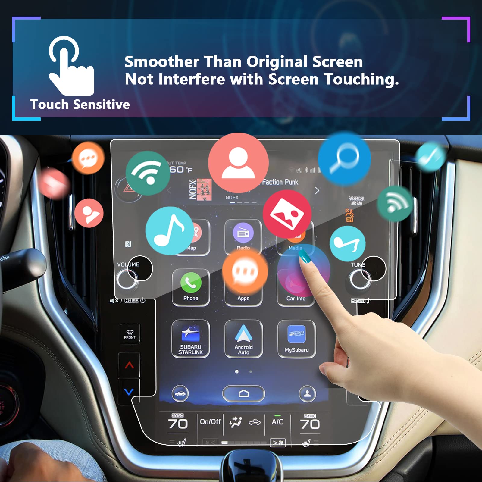 Sxcy For 2025 Subaru Outback Screen Protector Fit 2020 2024 2025 Outback Accessories 2023 2025 Subaru Outback Legacy Screen Prot