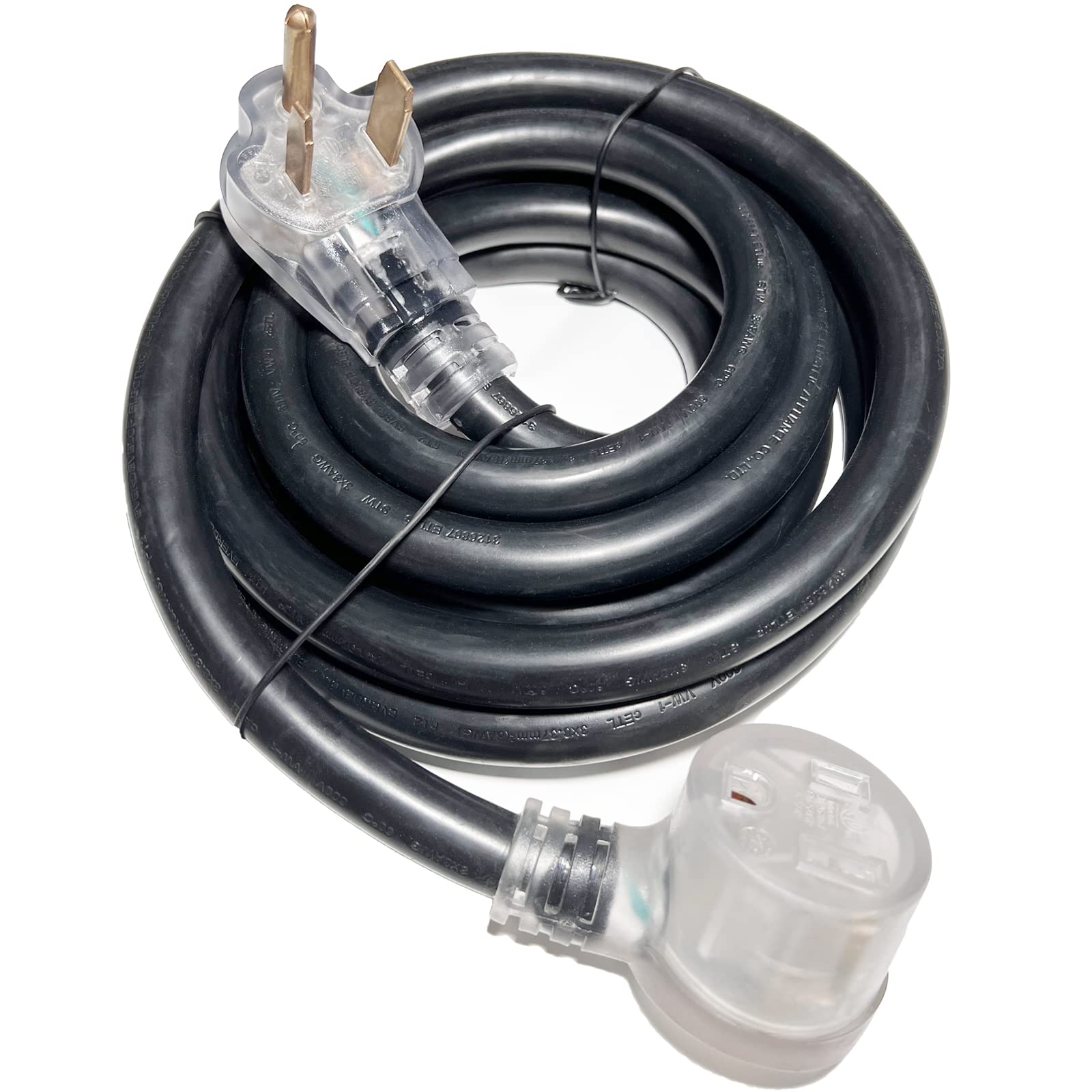 Suplevel 250 Volt Welder Extension Cord 15 Feet, Nema 6 50 Stw 8Awg/3C Heavy Duty Industrial Welder Cord With Lighted End, For H