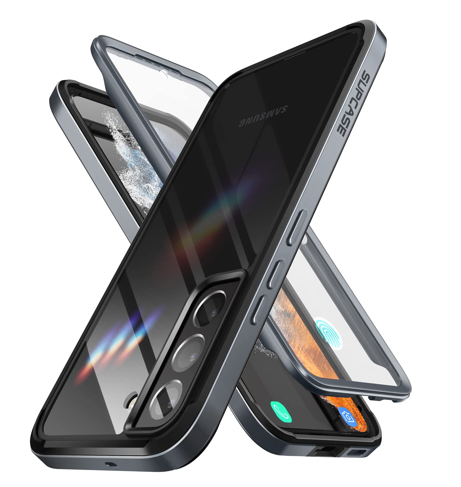 Supcase Ub Edge Pro Series Case For Samsung Galaxy S22 Plus 5G (2022 Release), Slim Frame Clear Protective Case With Built In Sc