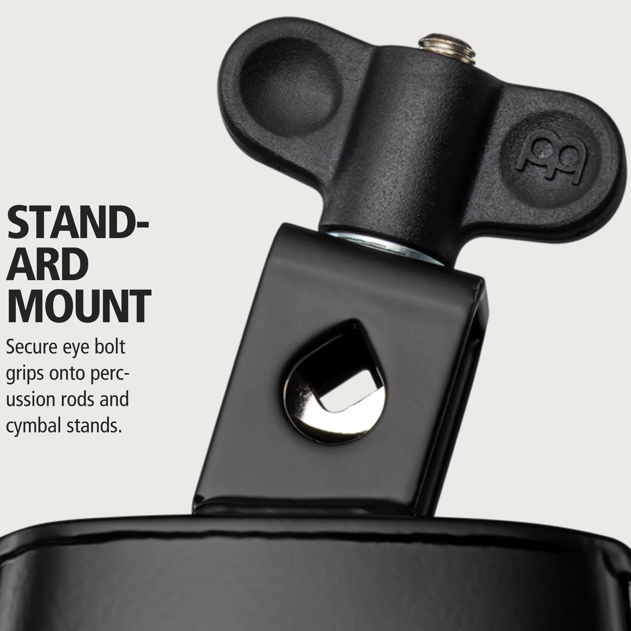Meinl Percussion Sl675 Bk Black Powder Coated Steel Cowbell, 6 3/4 Inch
