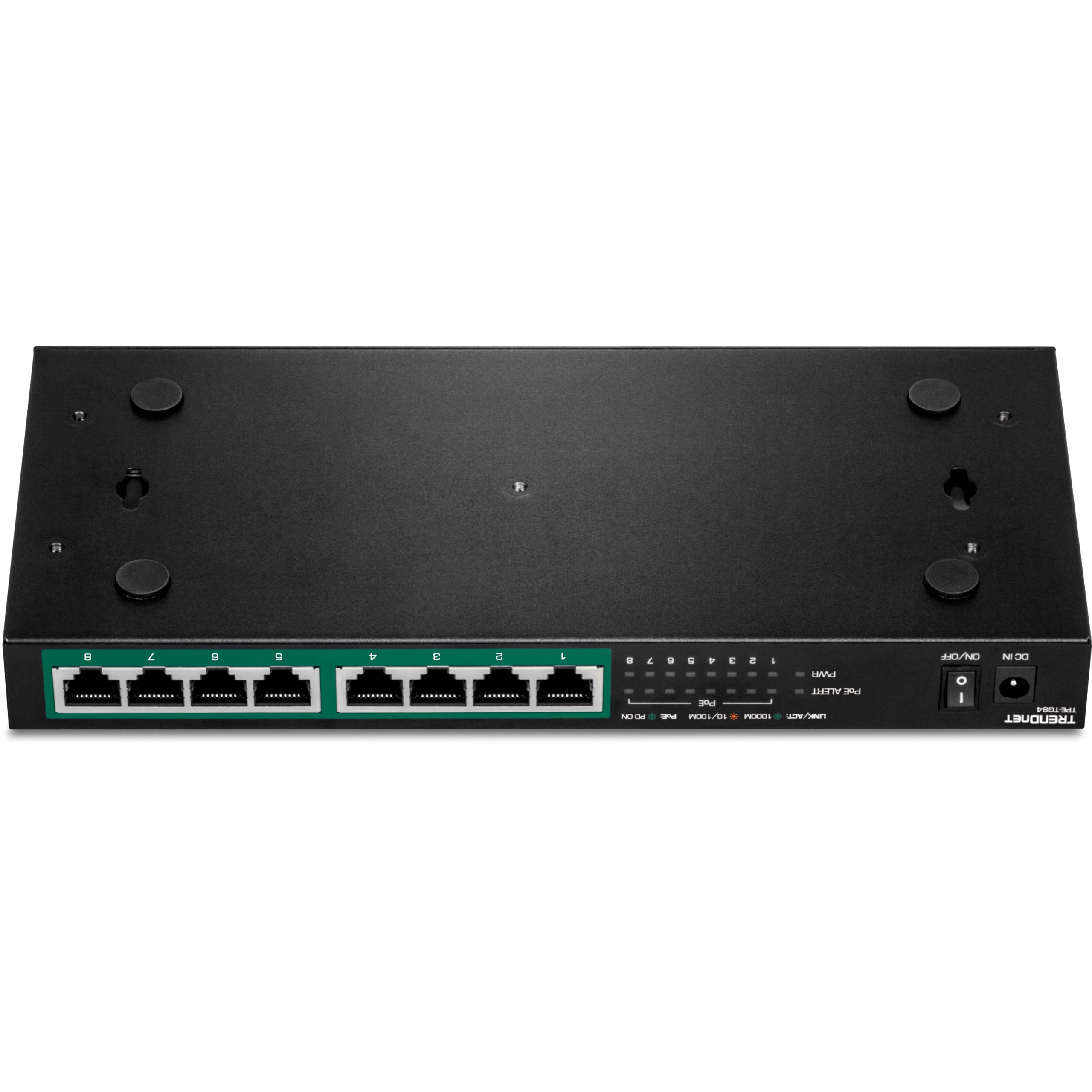 Trendnet 8-Port Gigabit Poe+ Switch, 120W Poe Power Budget, 16Gbps Switching Capacity, Ieee 802.1P Qos, Dscp Pass-Through Suppor