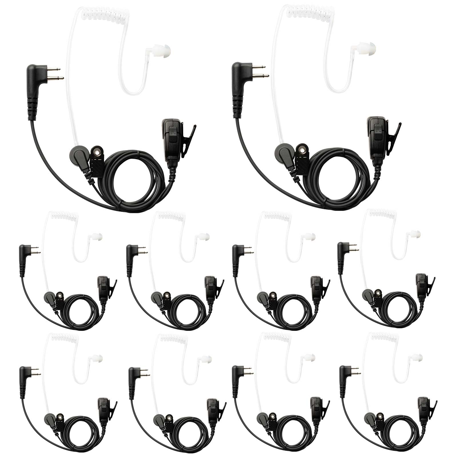 Yolipar 10 Pcs Cp200D Rdm2070D Surveillance Earpiece Compatible With Motorola Radio Cls1410 Cls1110 Cp200 Gp300 Gp2000 Walkie Ta