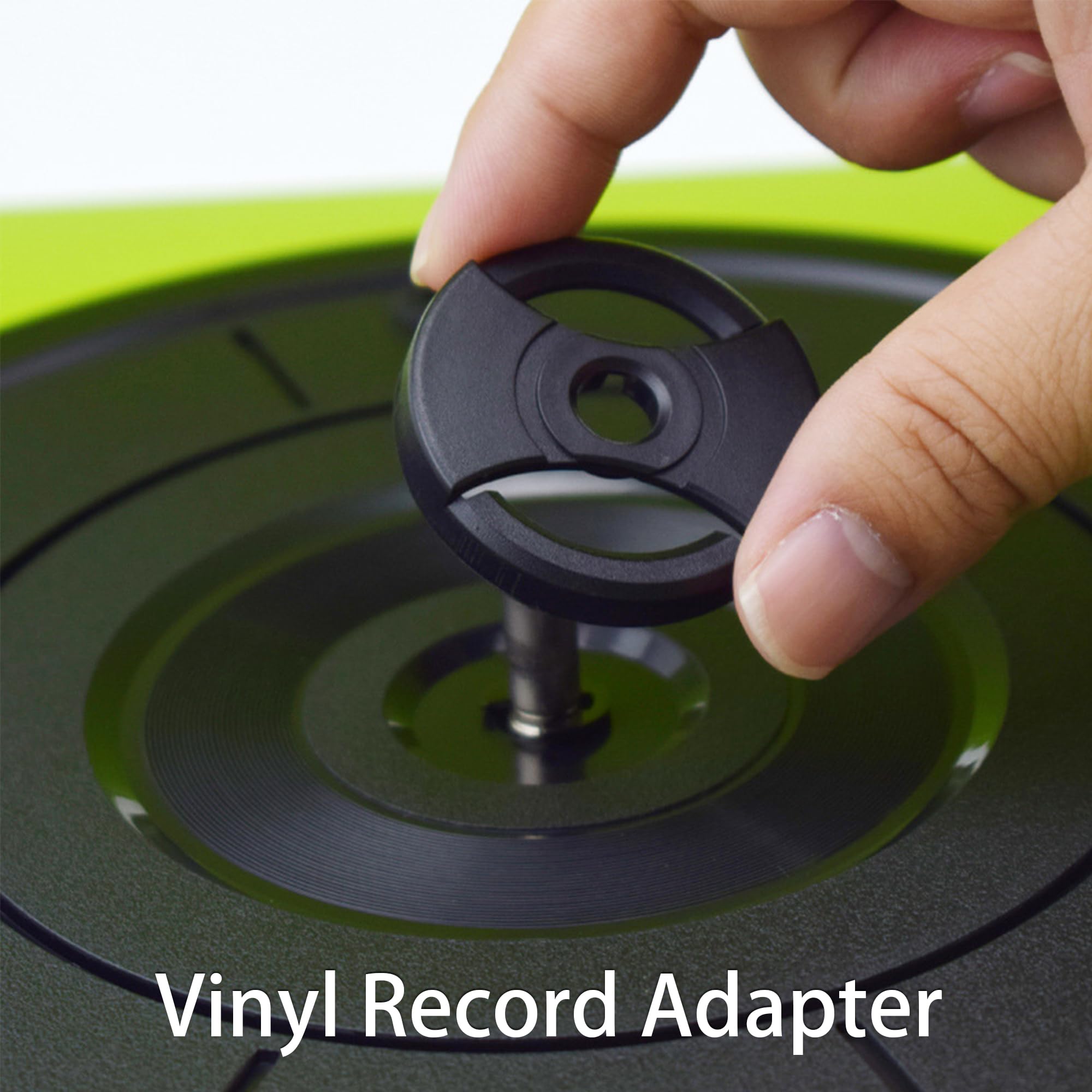 Lovermusic Black 7 Inch 45 Rpm Abs Vinyl Record Centre Hole Adapter For Turntables Record