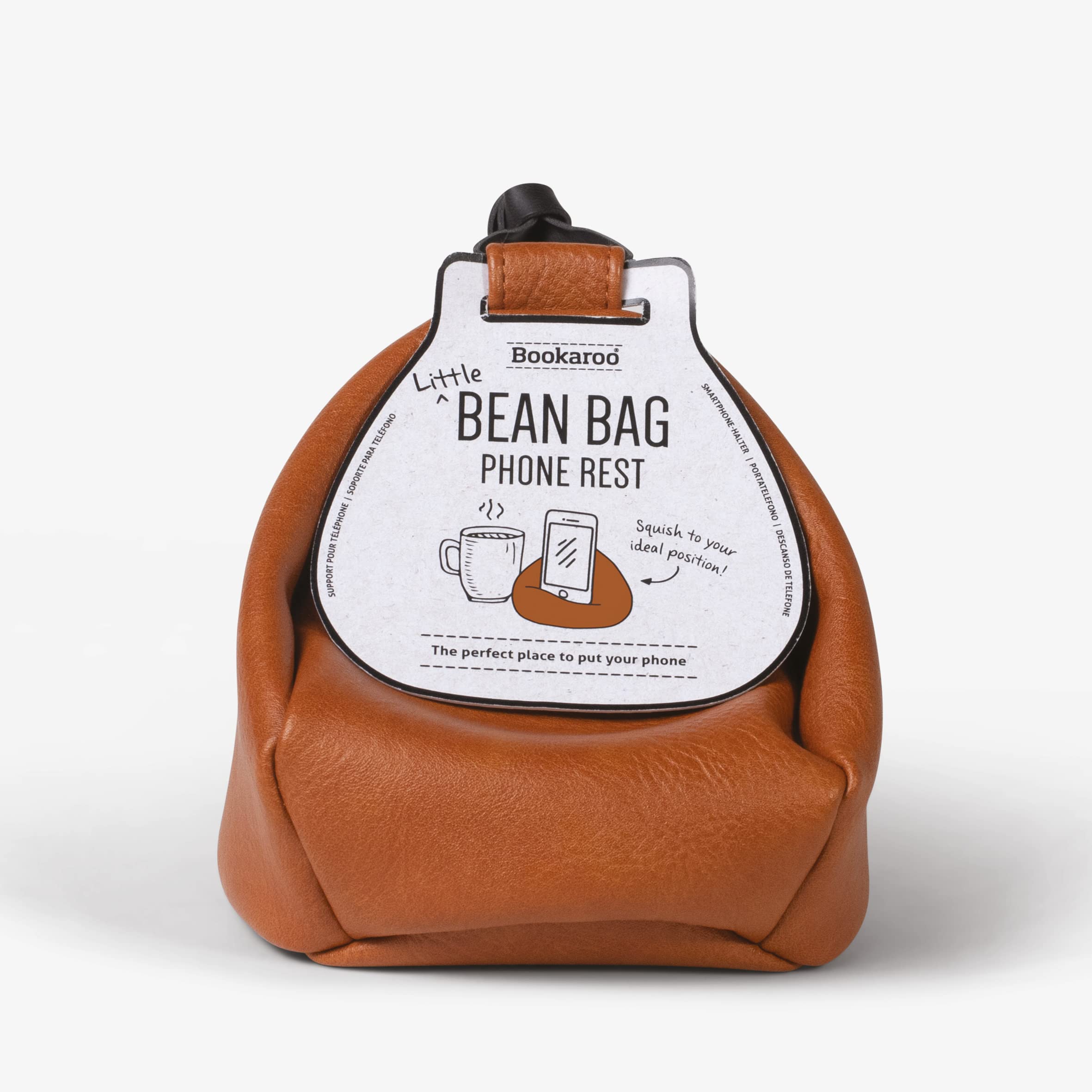 IF Bookaroo Little Bean Bag Phone Rest - Brown, Phone Holder