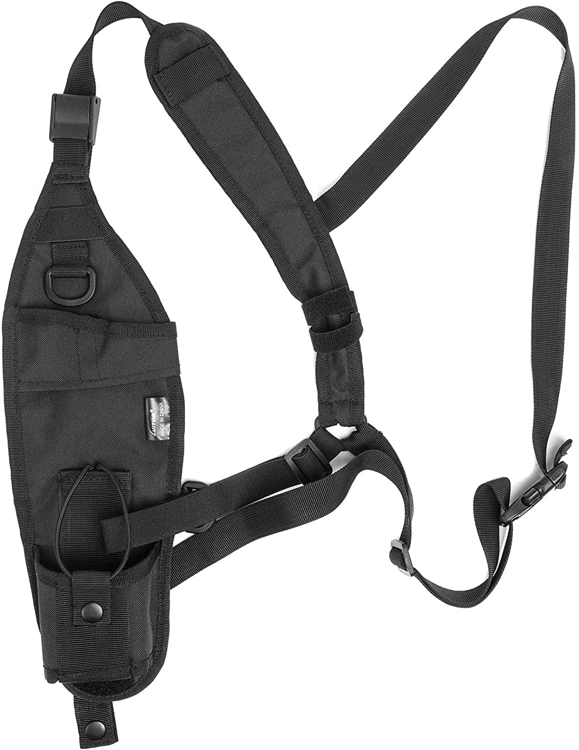 Luiton Radio Shoulder Holster Left Side Chest Harness Holder For Two Way Radios Walkie Talkie Rescue