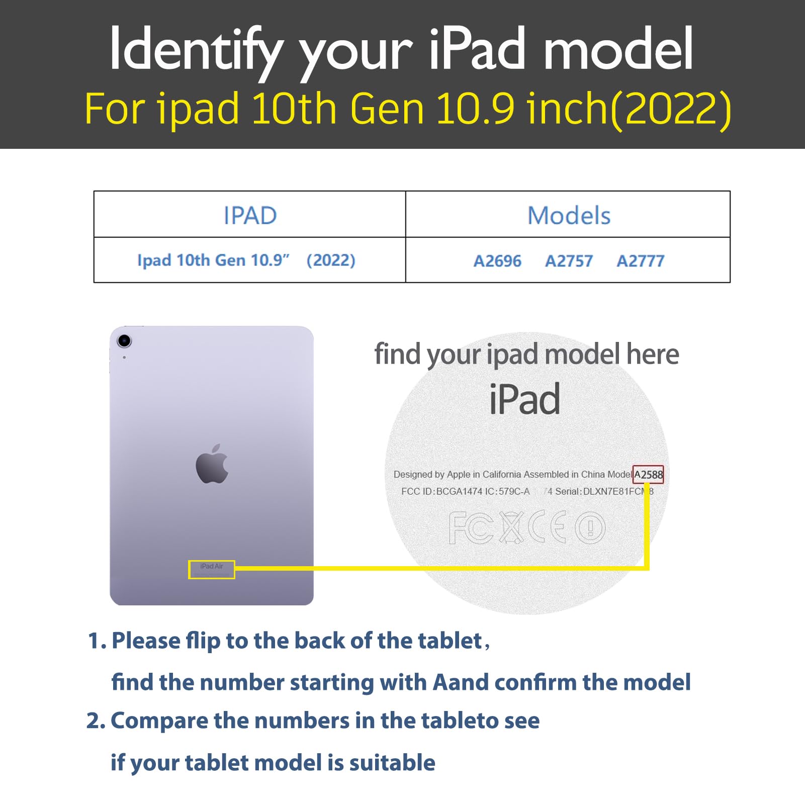 Gexmil Case For Ipad 10Th Generation 2022, Ipad 10.9 Inch Case,Genuine Leather,Made From Real Leather Cowhide Unique Grain Cover