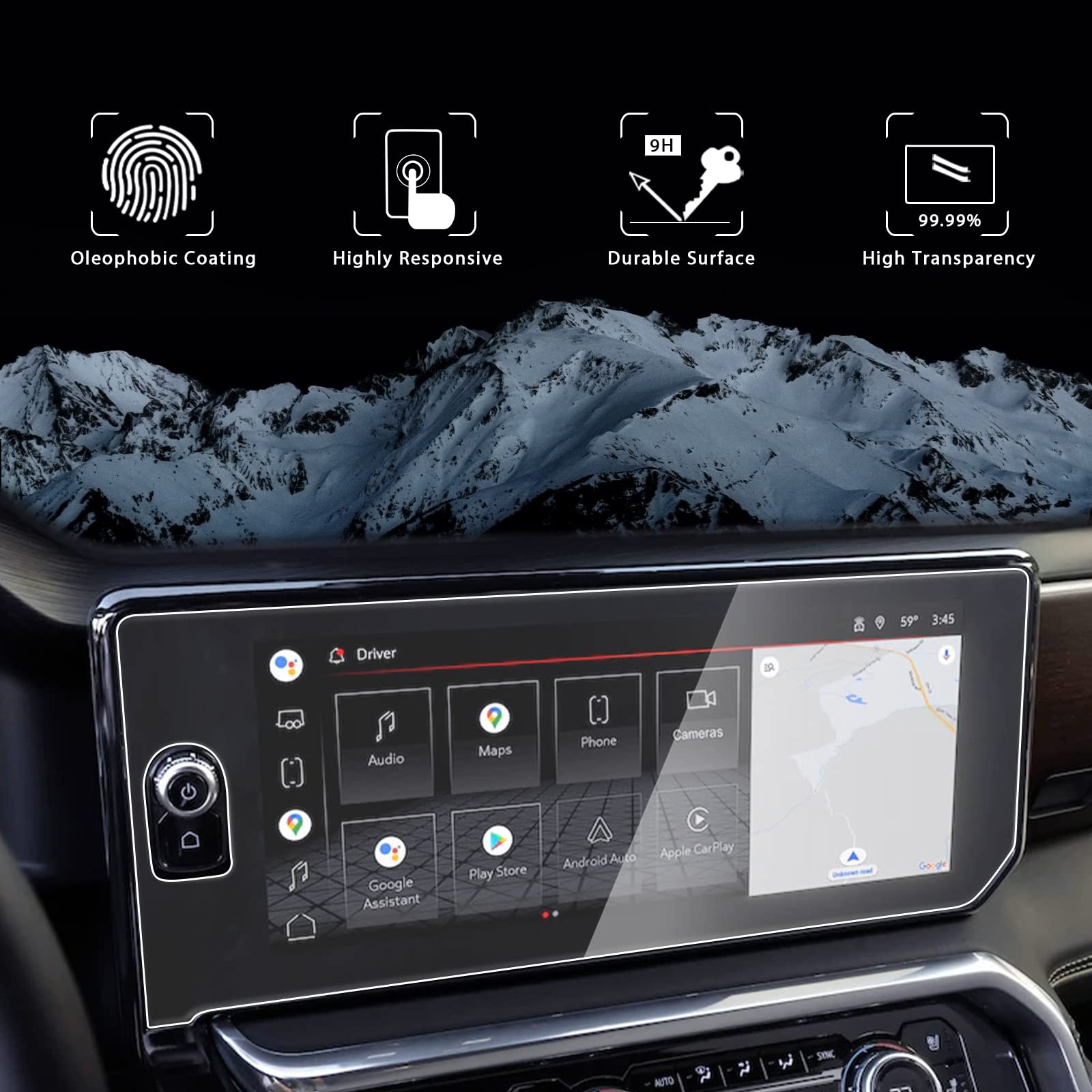 Intget For 2022 2023 2024 Gmc Sierra 1500 Screen Protector 13.4 Inch Tempered Glass Screen Protector For 2024 Gmc Sierra 2500 Hd Accessories Touch Screen Protector For Gmc Sierra 1500 Denali At4 At4X