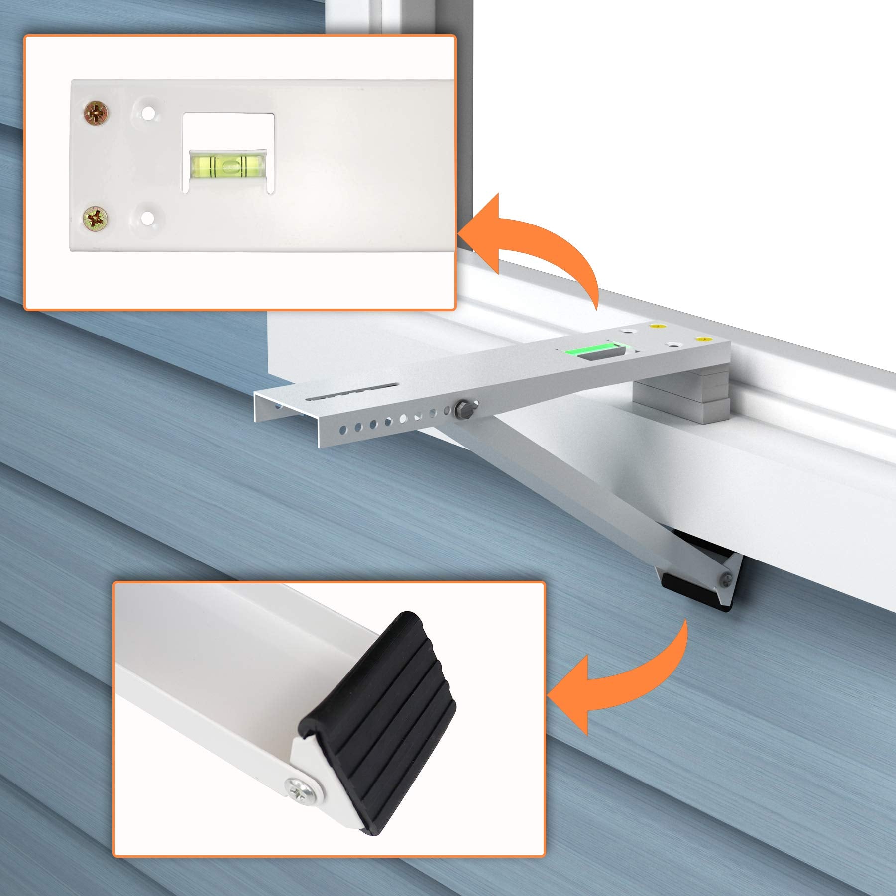 Gcgoods Ac Window Air Conditioner Bracket, Support Up To 85 Lbs, Universal Air Conditioner Accessories For Window Ac Units, Ligh
