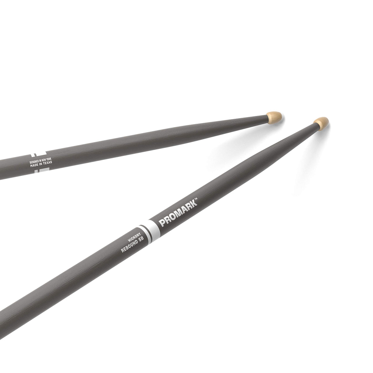 Promark American Hickory Rebound 5B Drumsticks, Acorn Tip, Gray   Single Pair