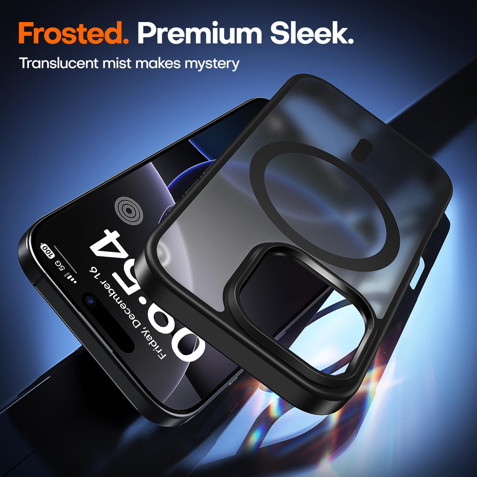 Tauri 3 In 1 For Iphone 16 Pro Max Case, [Compatible With Magsafe] With 2X Screen Protectors, Slim Translucent Matte Magnetic Ph