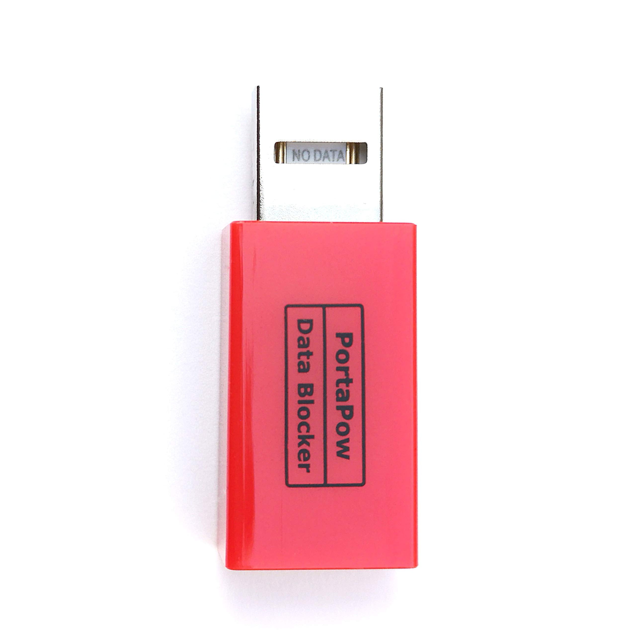 Portapow Usb Data Blocker (Red 2 Pack)   Protect Against Juice Jacking