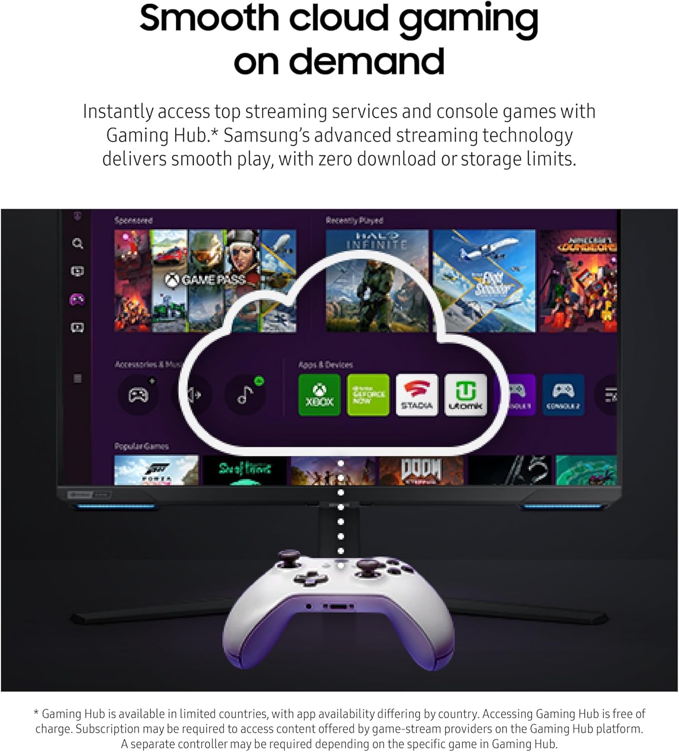 Samsung 28    Odyssey 4K Uhd(3840X2160) Gaming Monitor | Smart Tv | Game Bar | Built-In Speakers | Hdr 400, 144Hz, 1Ms | Freesyn